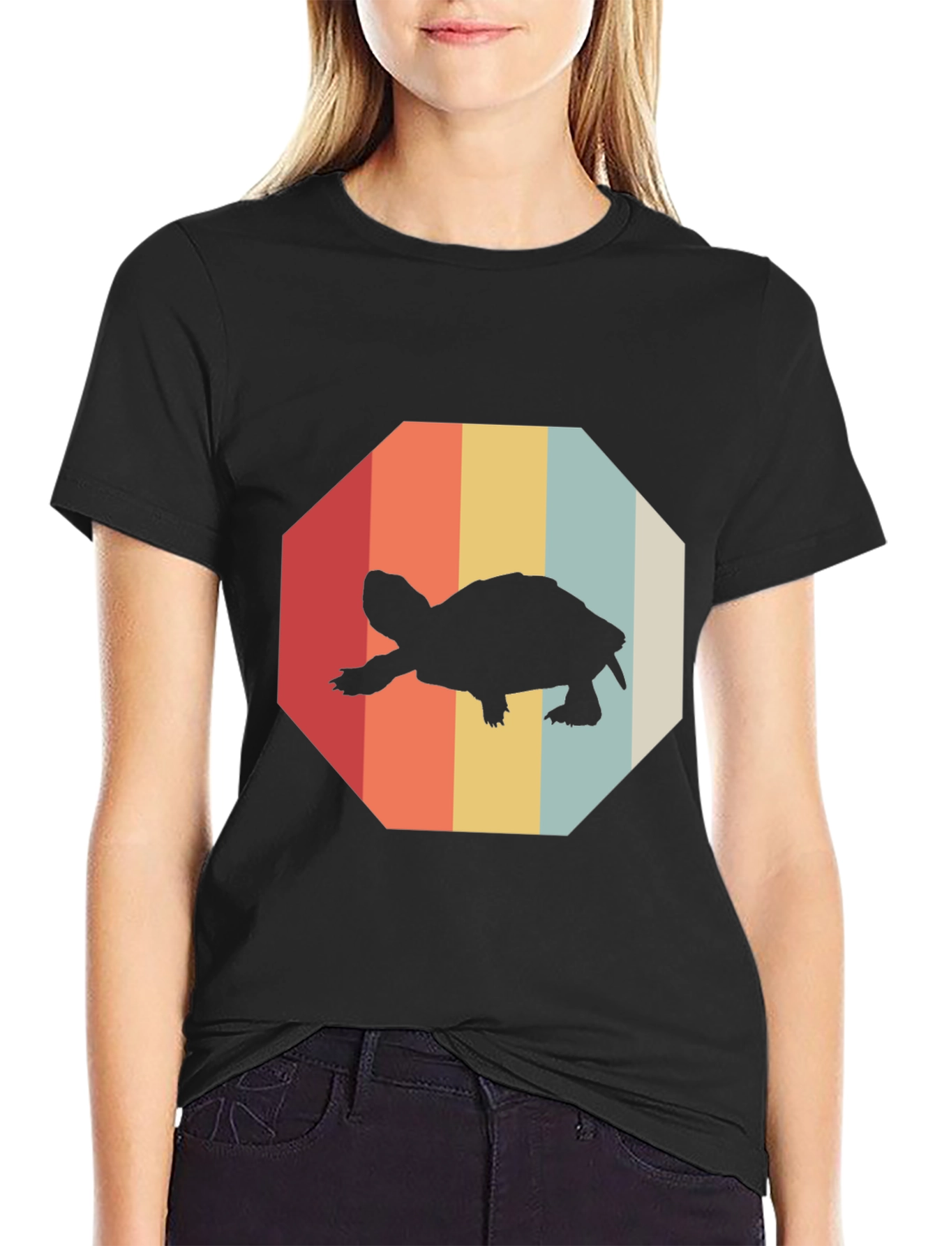 Retro Turtle Graphic Tee - Vintage Style T-Shirt