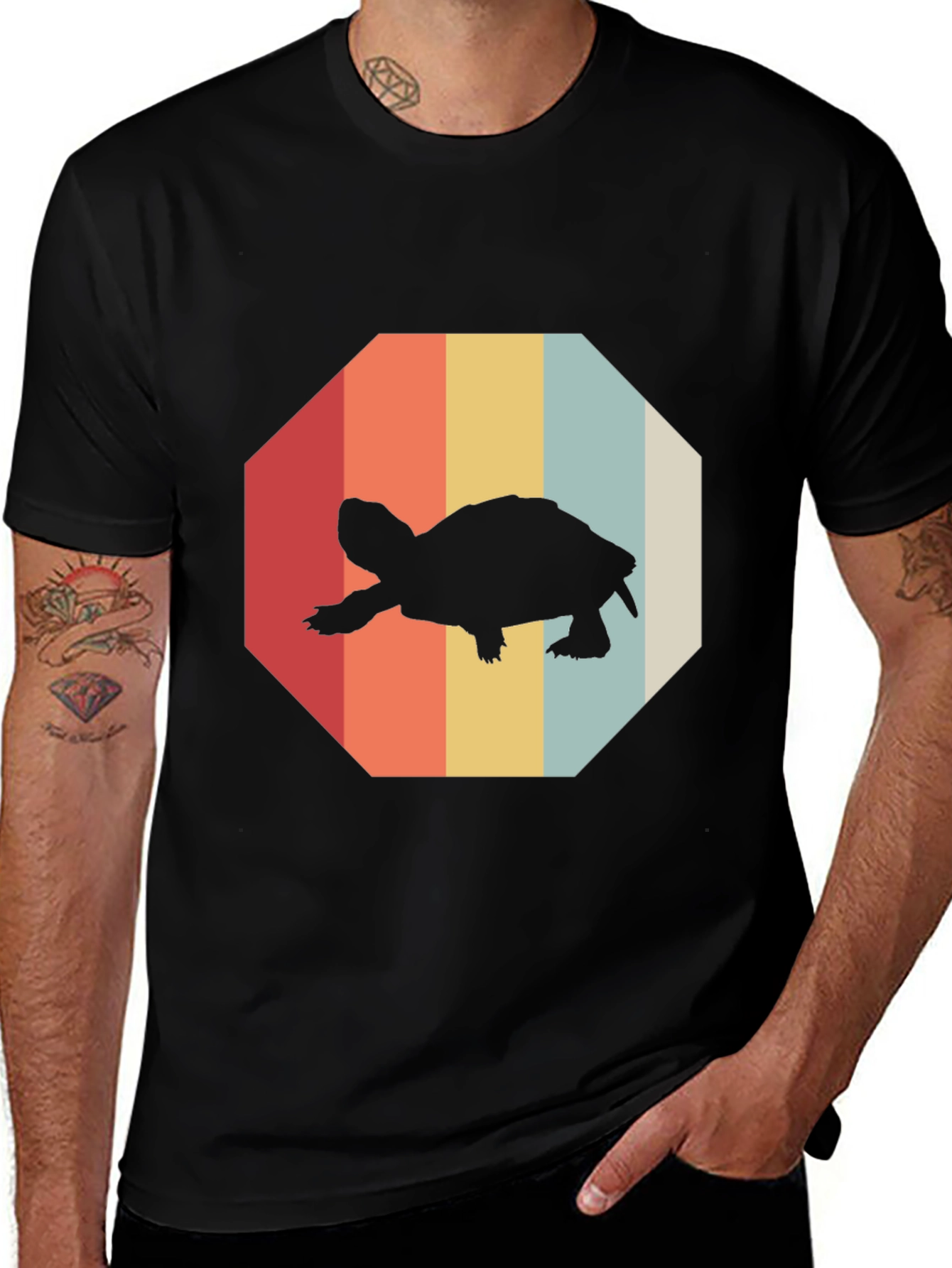 Retro Turtle Graphic Tee - Vintage Style T-Shirt