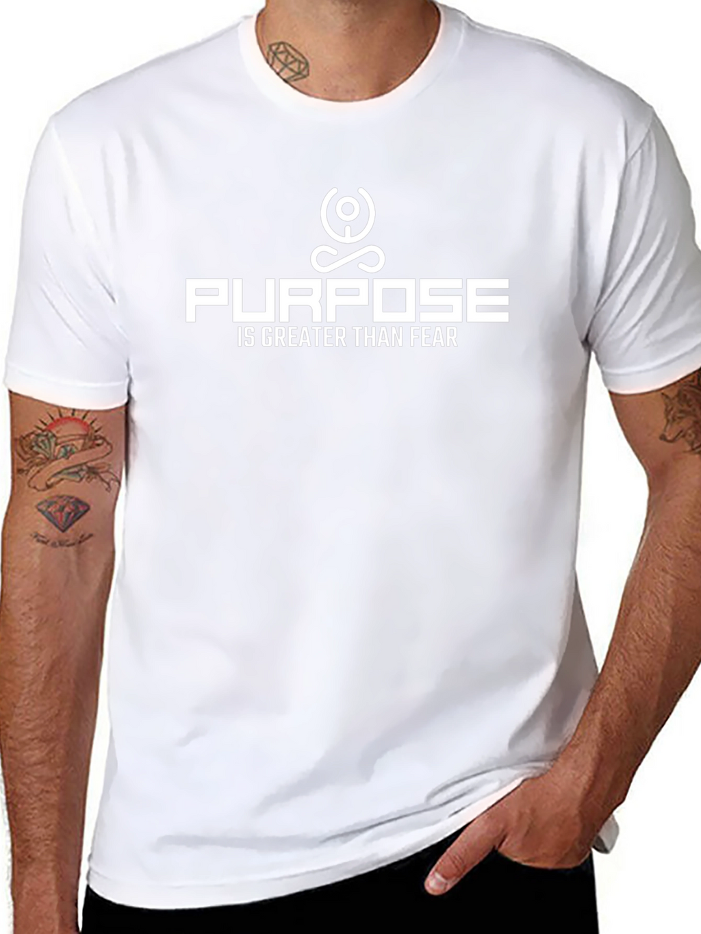 Purpose Over Fear Graphic Tee - Motivational T-Shirt