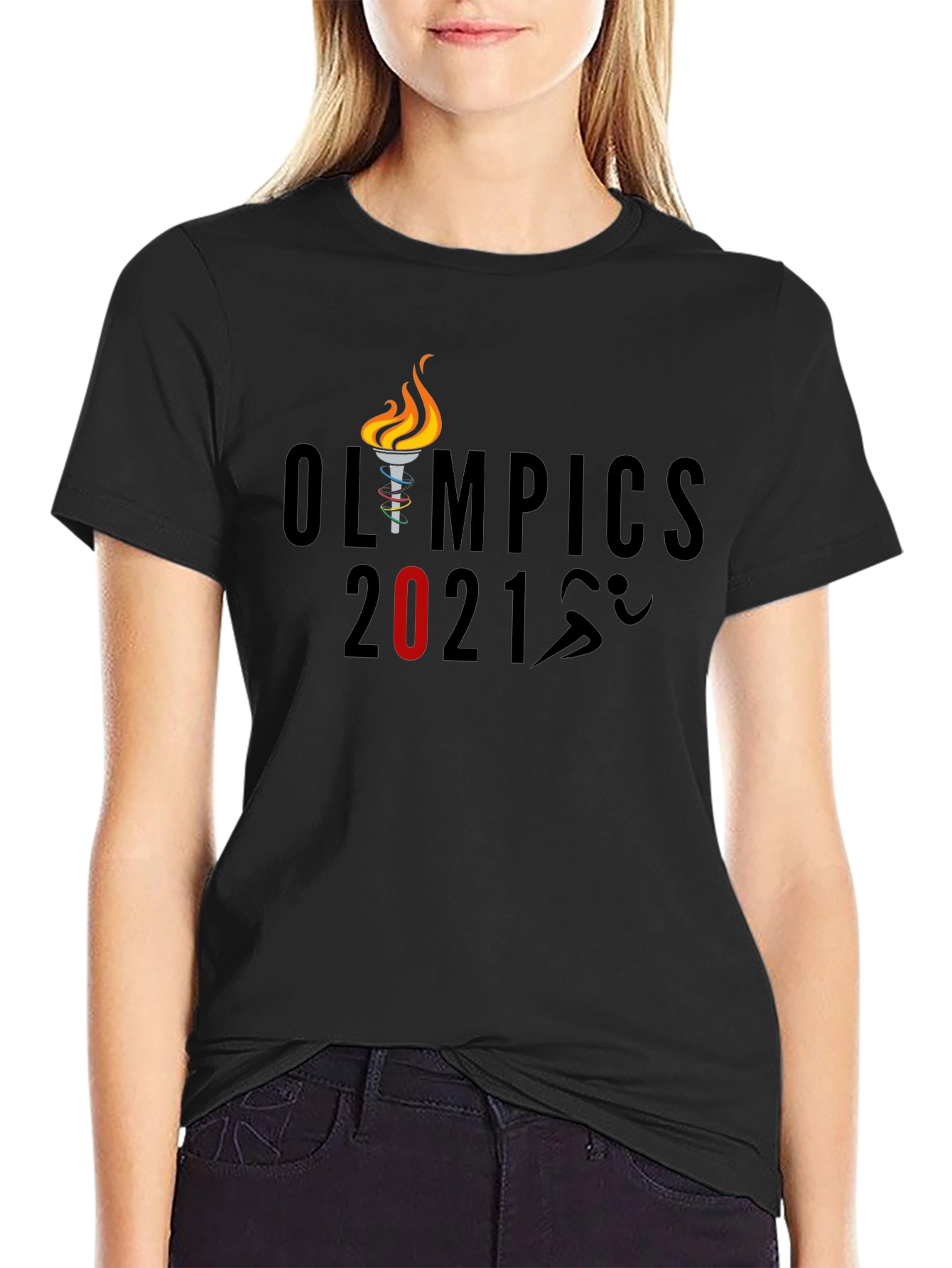 Olympics 2021 Graphic T-Shirt - Black