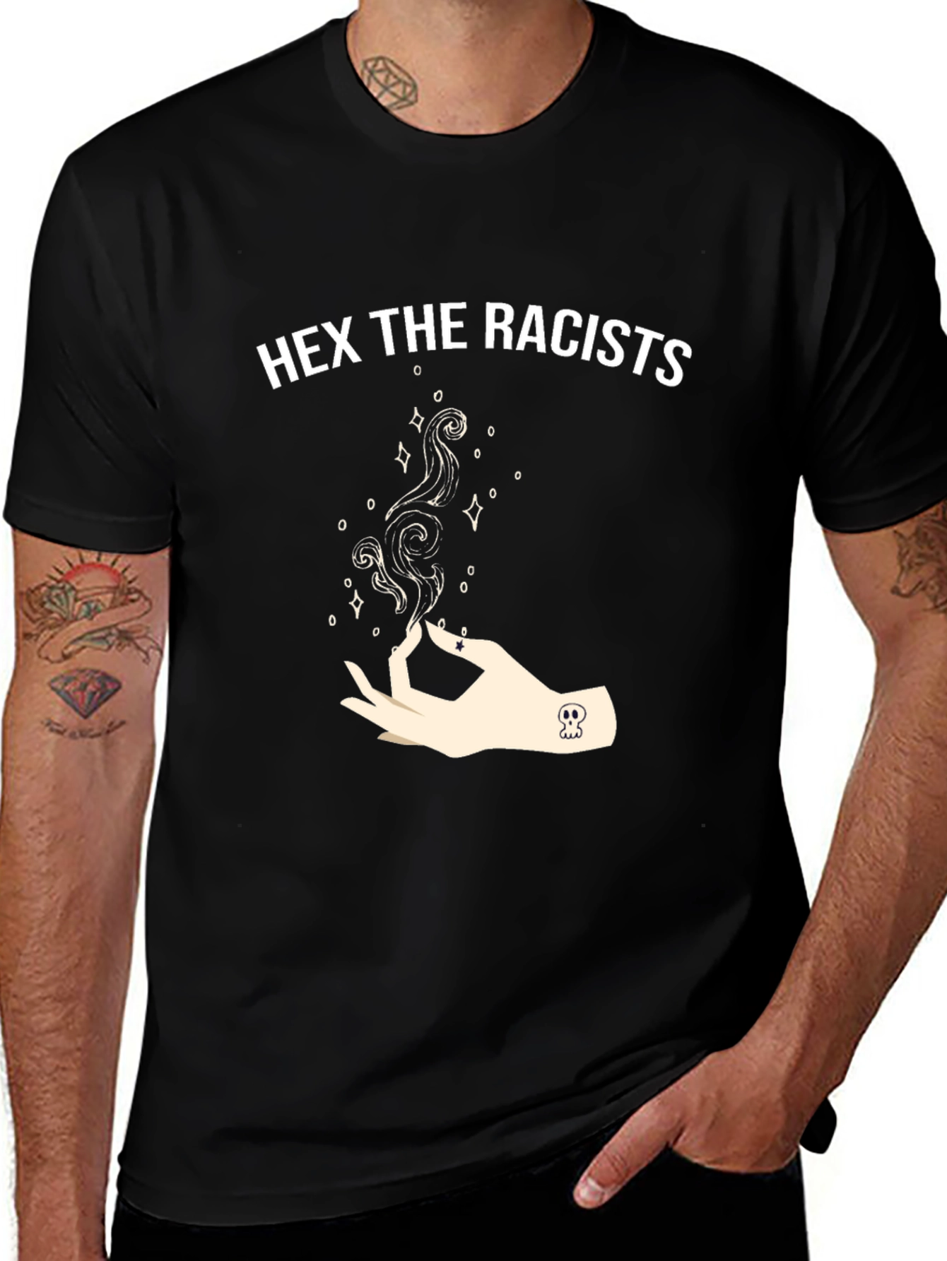 Hex the Racists Graphic T-Shirt