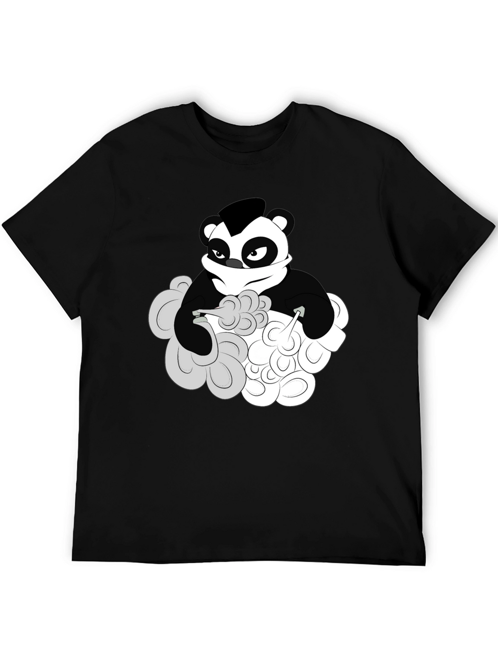 Cool Panda Graphic T-Shirt - Black Cotton Tee