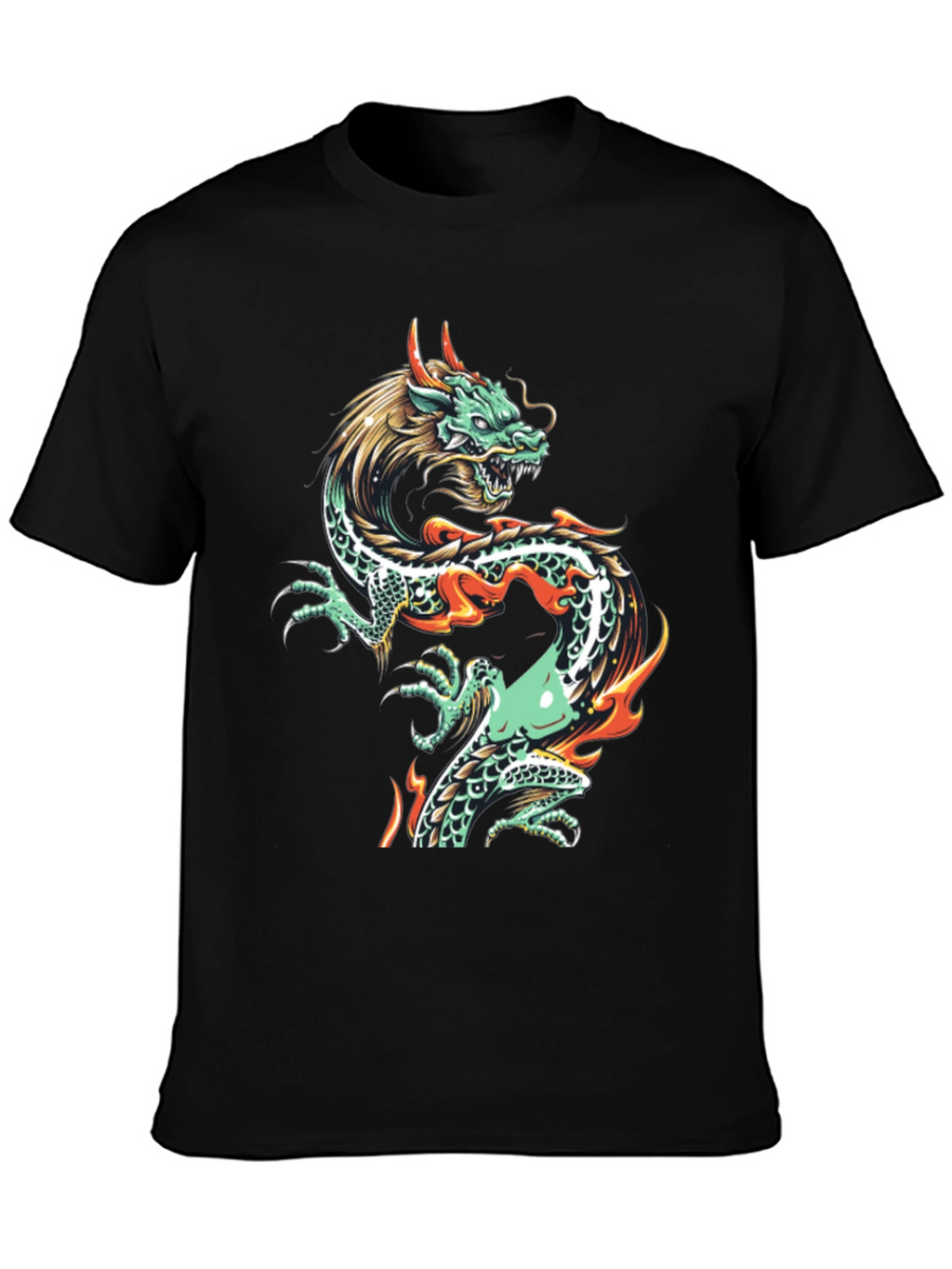 Dragon Graphic Tee - Mens Black T-Shirt