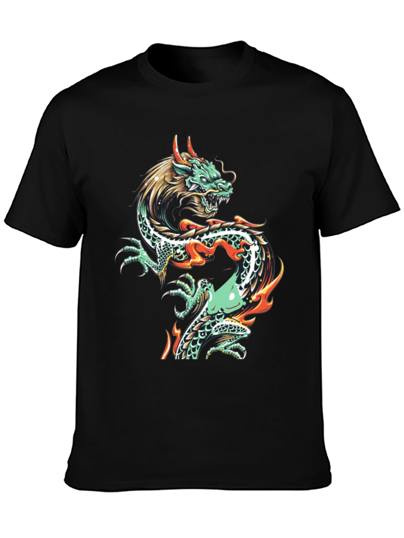 Dragon Graphic Tee - Mens Black T-Shirt