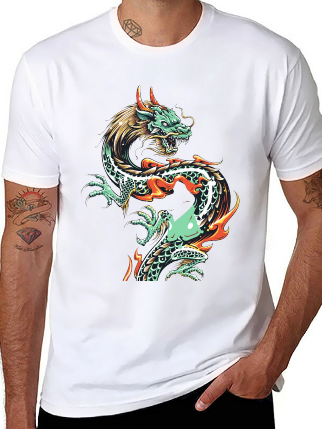 Dragon Graphic Tee - Mens Black T-Shirt