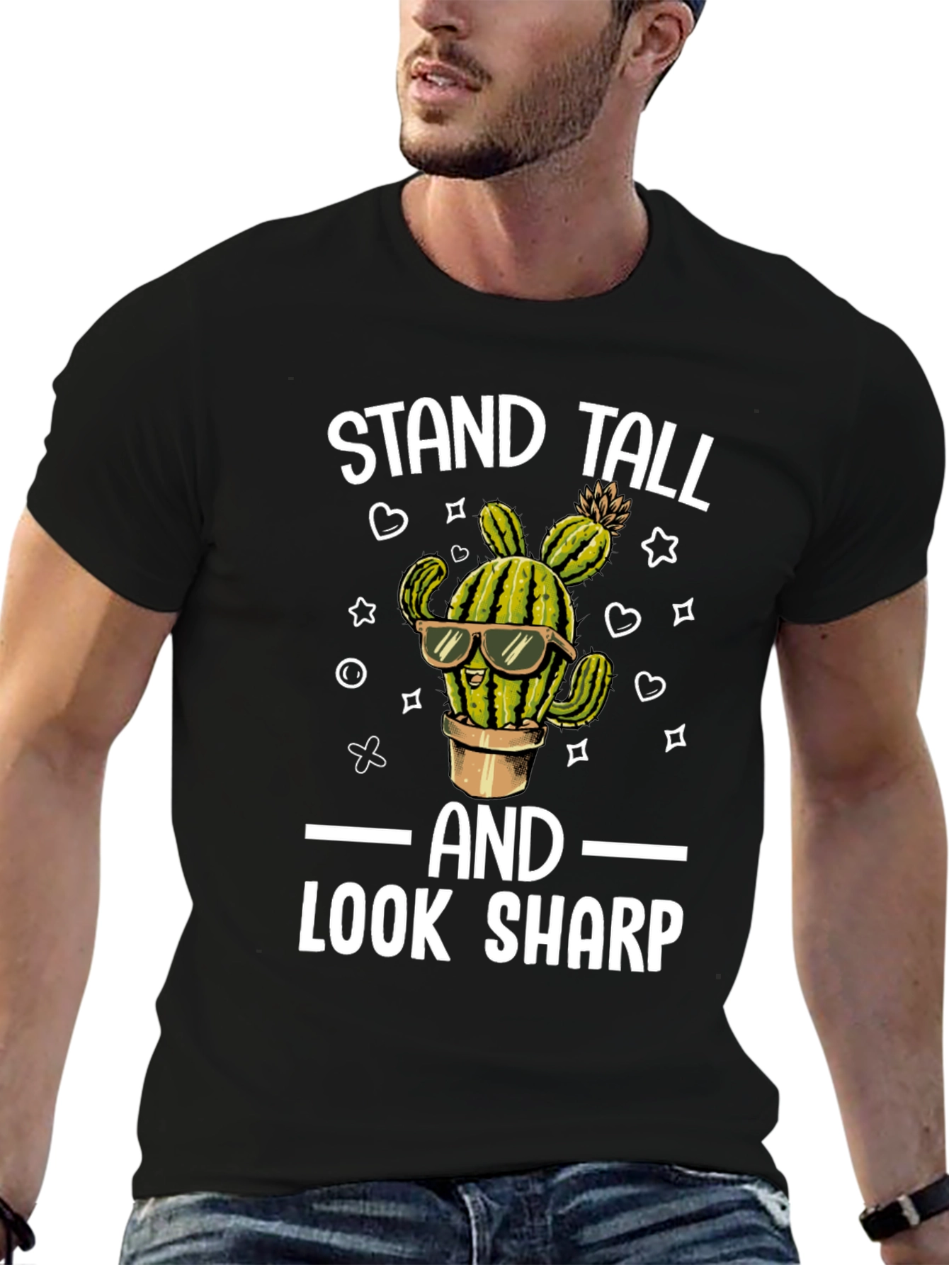 Stand Tall Look Sharp Cactus T-Shirt