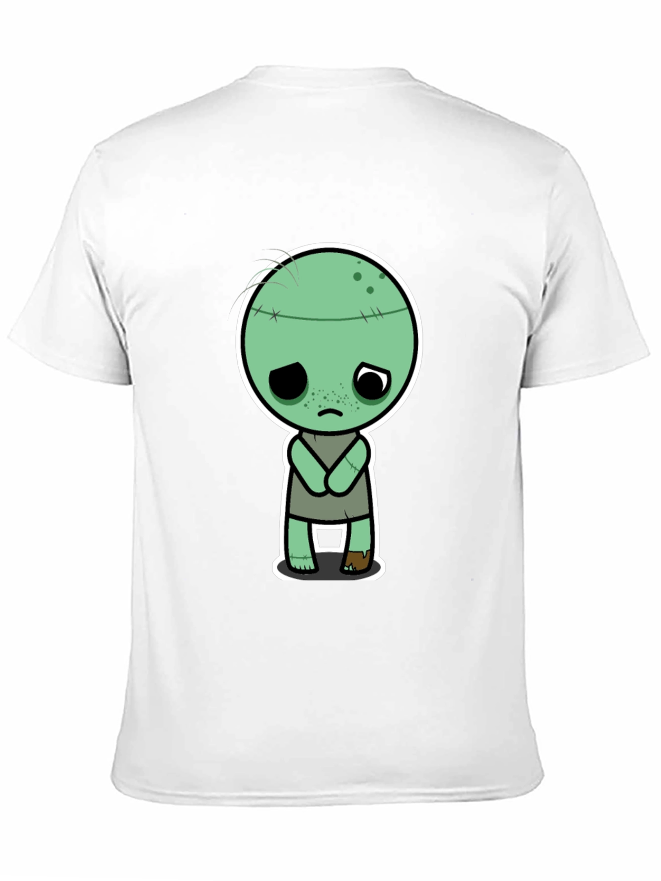 Zombie Graphic Print Black T-Shirt