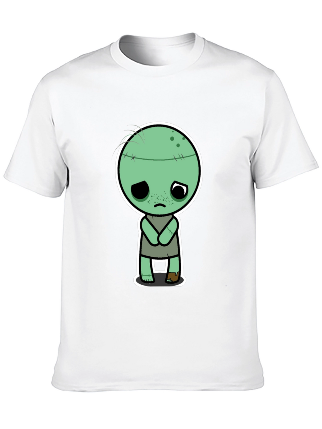 Zombie Graphic Print Black T-Shirt