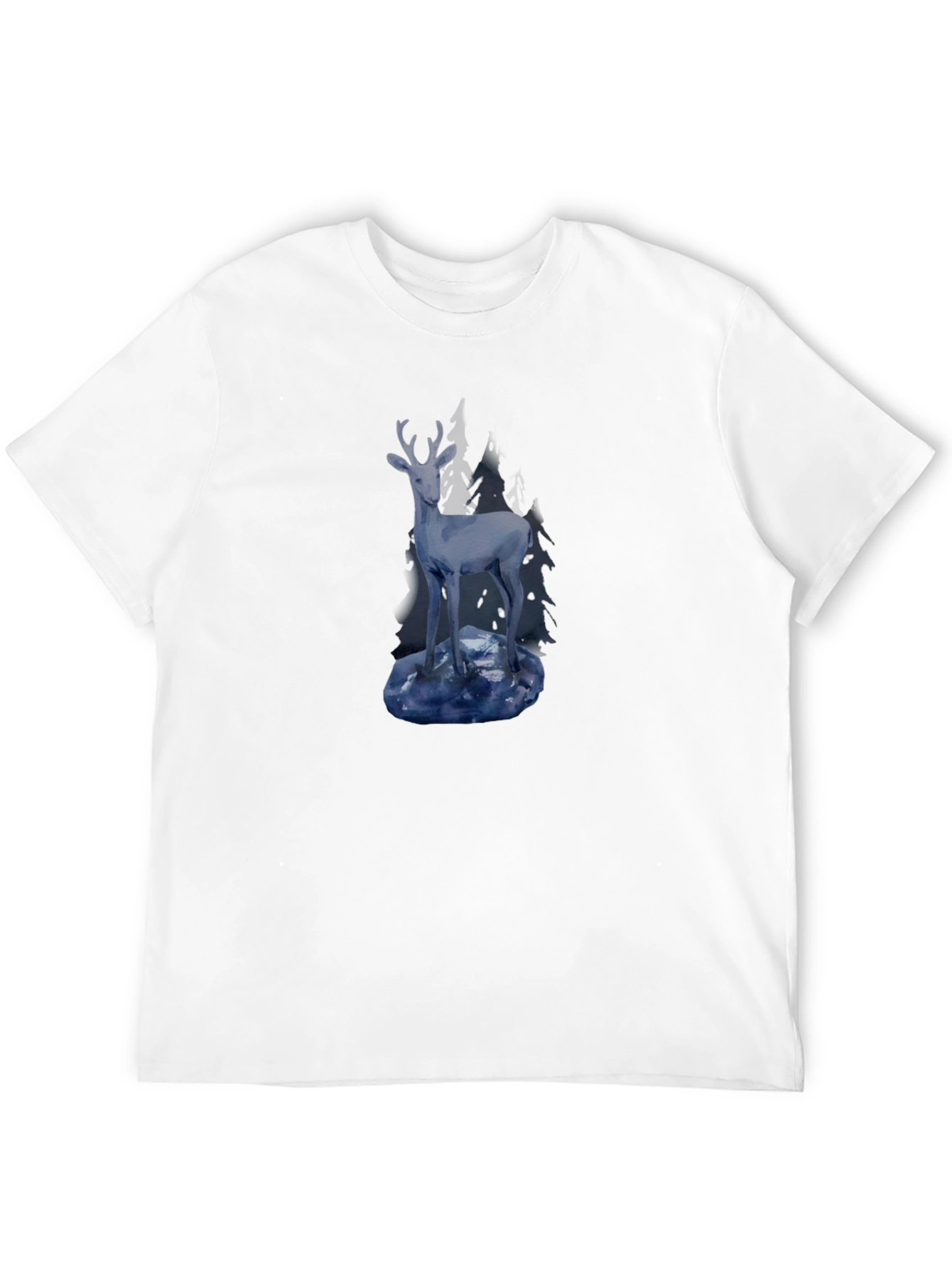 Mens Black Deer Graphic Tee