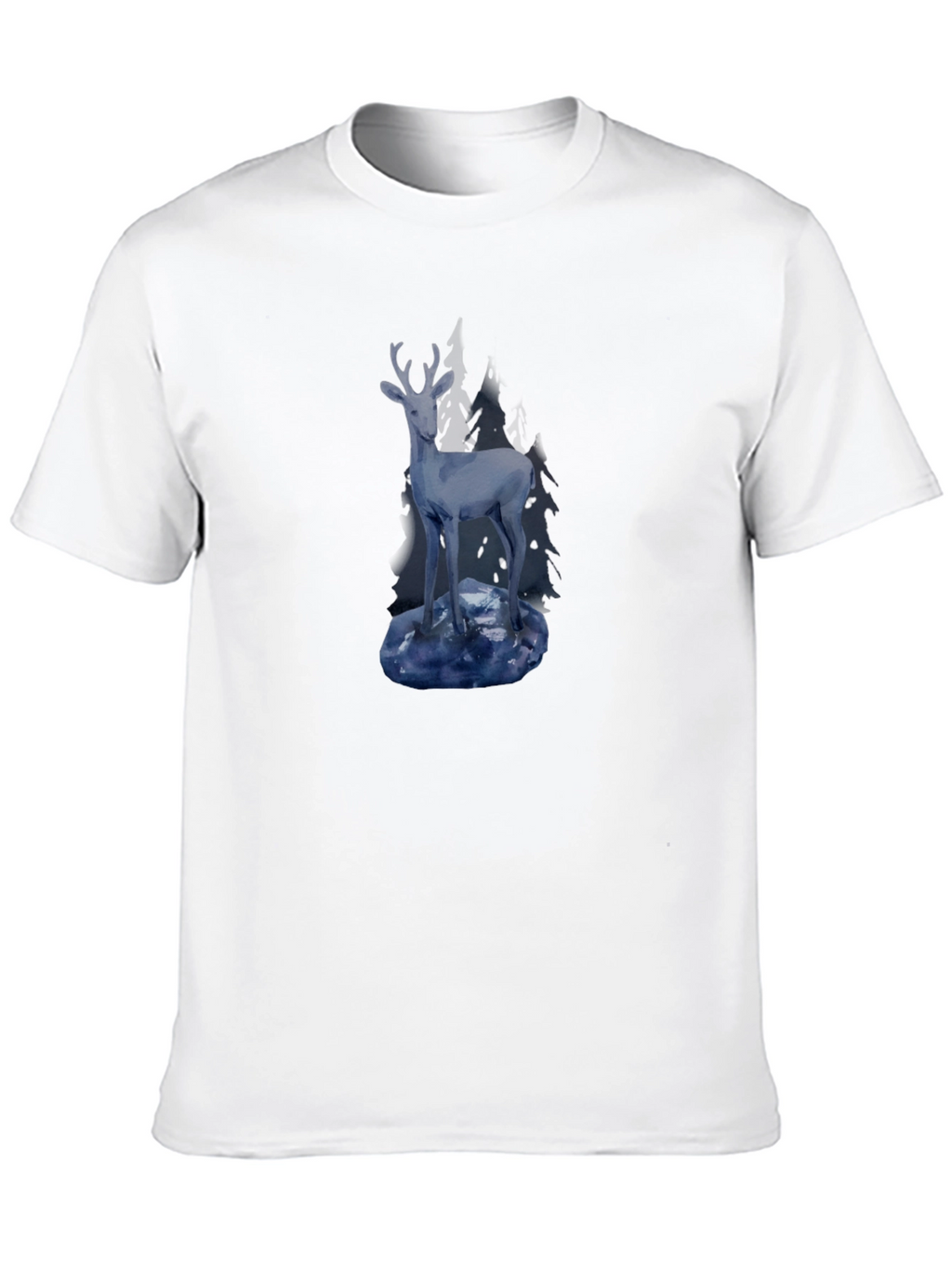 Mens Black Deer Graphic Tee