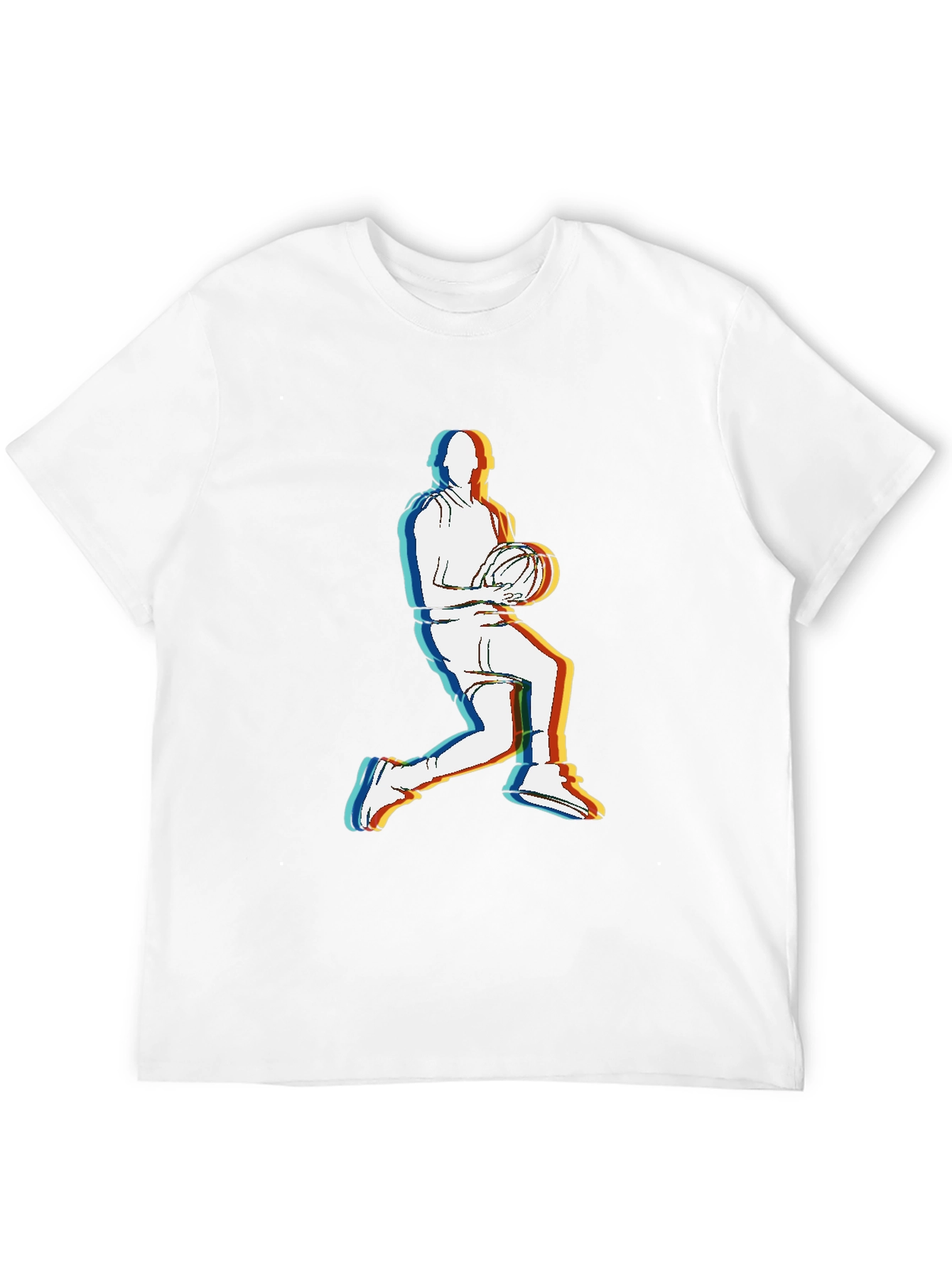 Retro Basketball Player Graphic Tee - Black