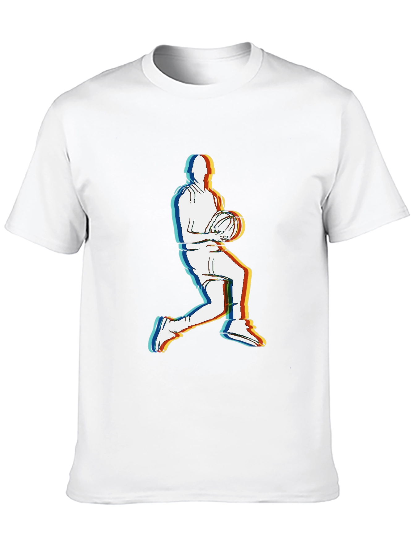 Retro Basketball Player Graphic Tee - Black