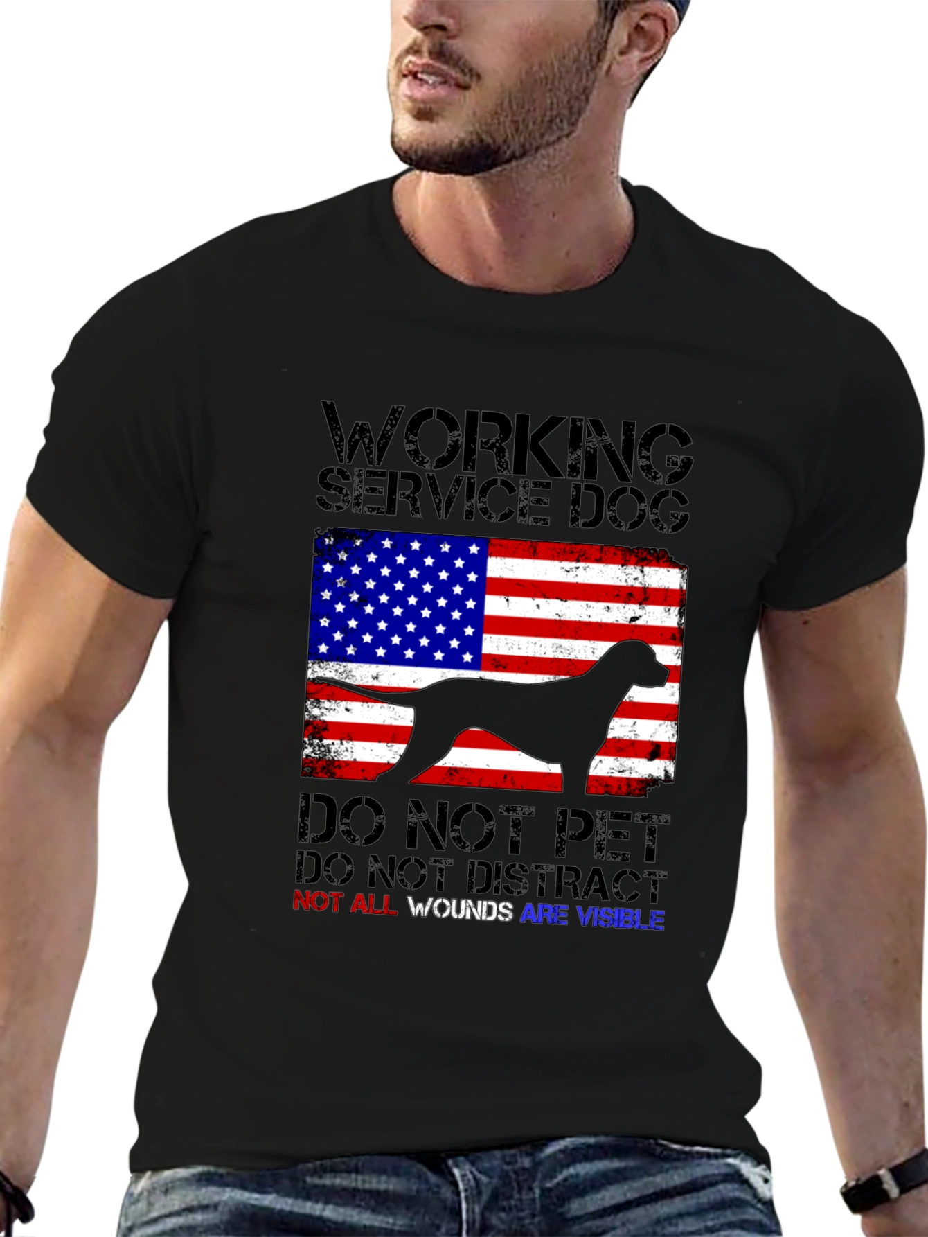 Working Service Dog Graphic T-Shirt