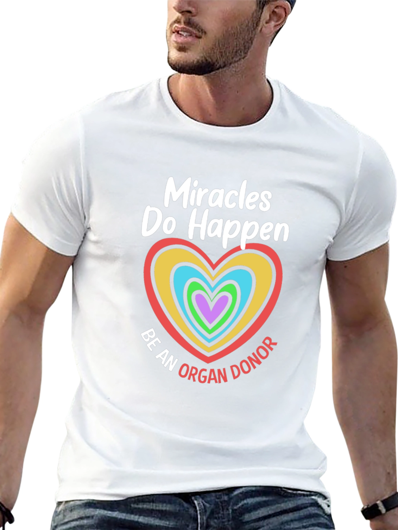 Miracles Happen Organ Donor Graphic T-Shirt