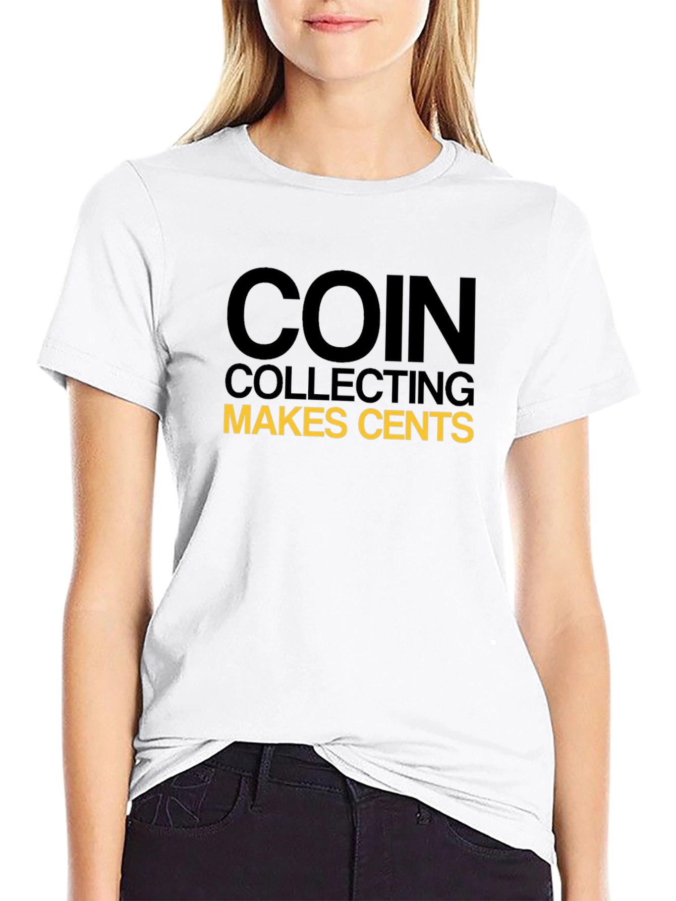 Coin Collecting Makes Cents Black T-Shirt