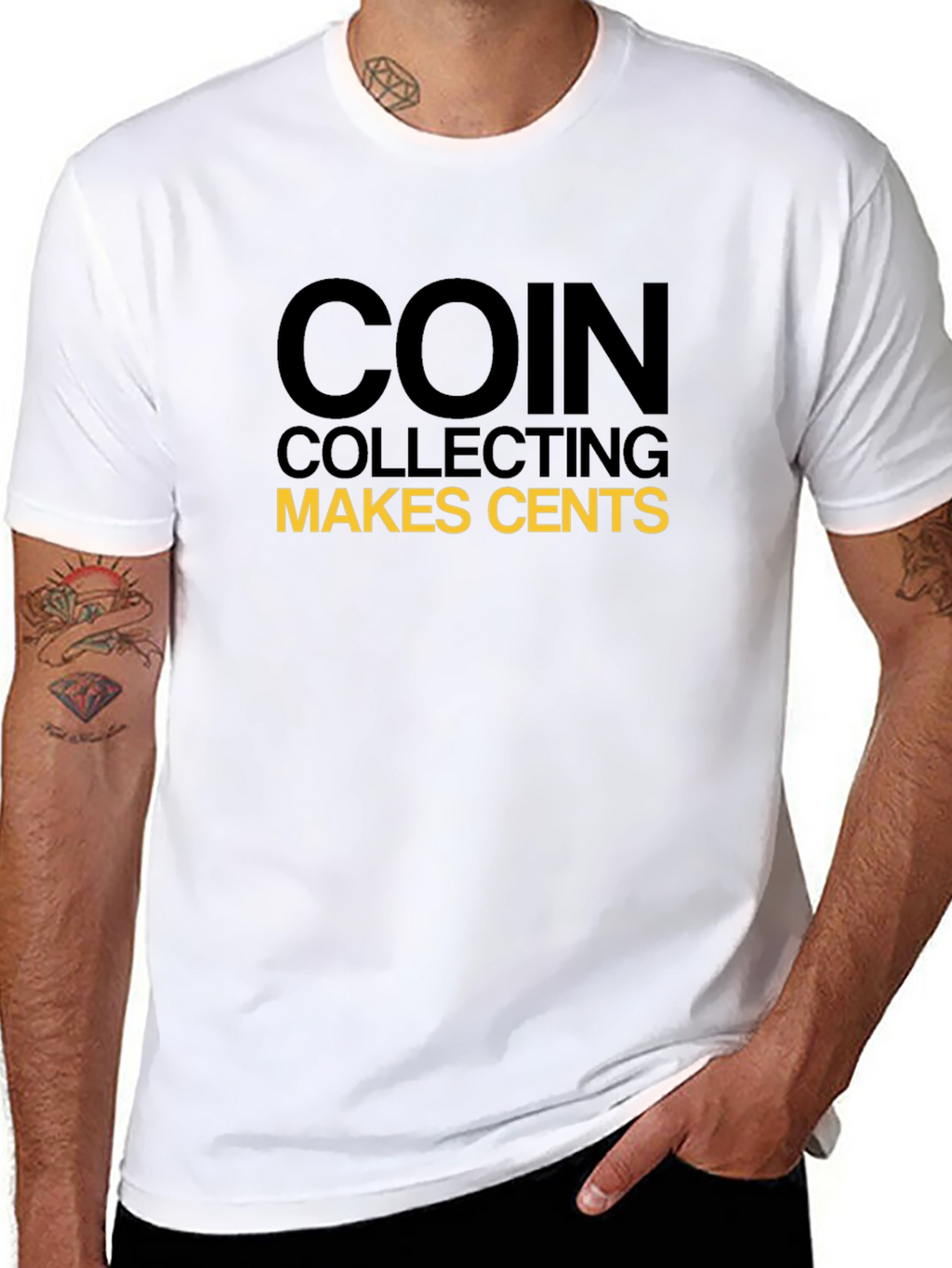 Coin Collecting Makes Cents Black T-Shirt