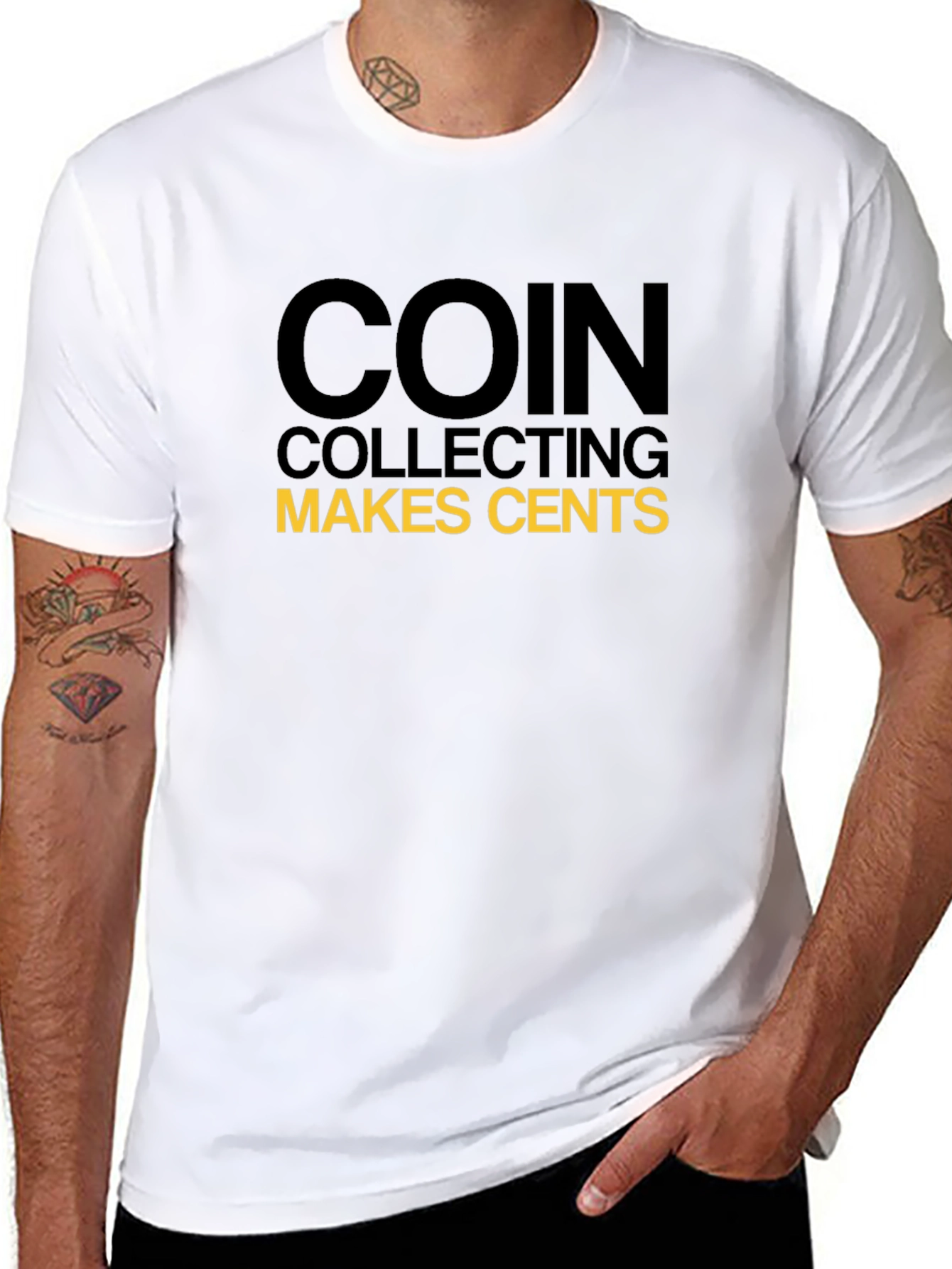 Coin Collecting Makes Cents Black T-Shirt