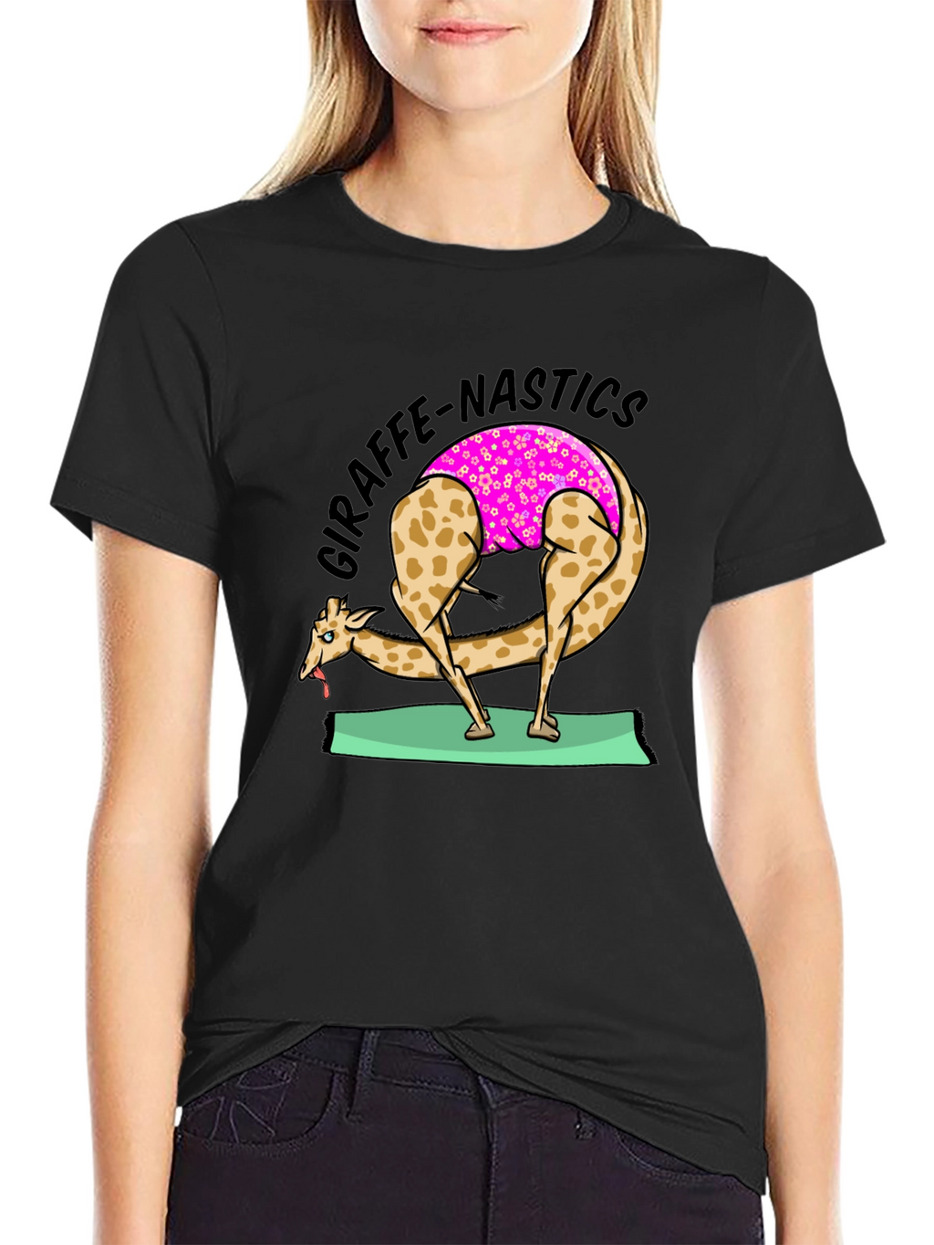 Funny Giraffe Yoga T-Shirt