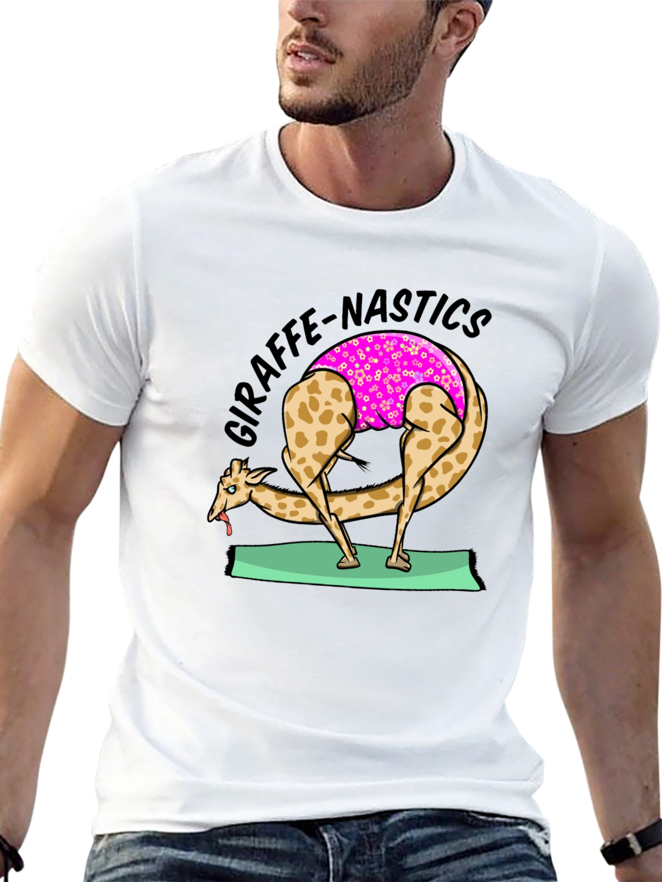 Funny Giraffe Yoga T-Shirt