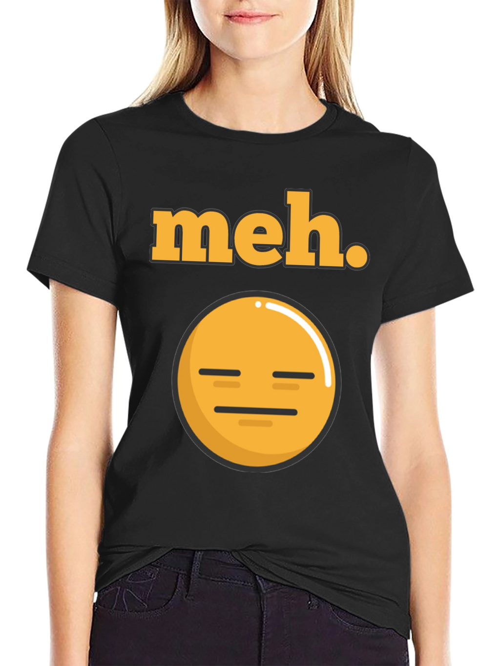 Meh Emoji T-Shirt - Express Your Indifference!