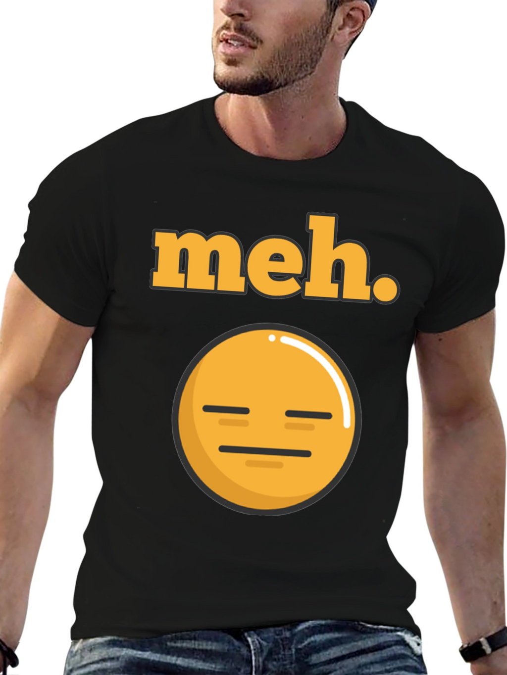 Meh Emoji T-Shirt - Express Your Indifference!