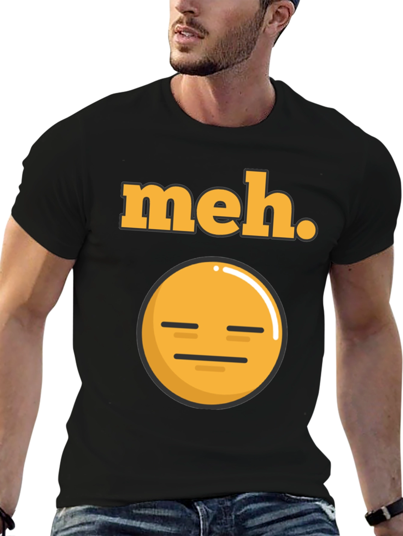 Meh Emoji T-Shirt - Express Your Indifference!