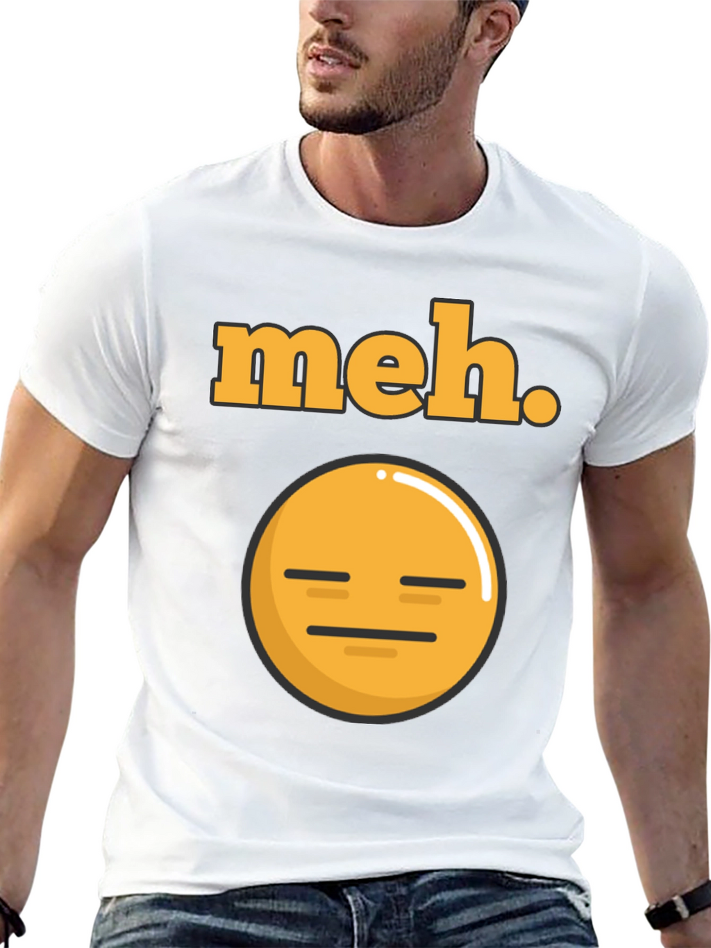 Meh Emoji T-Shirt - Express Your Indifference!
