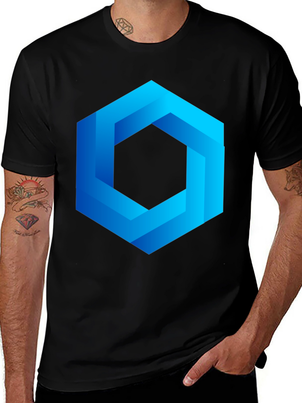 Geometric Illusion T-Shirt - Modern Design
