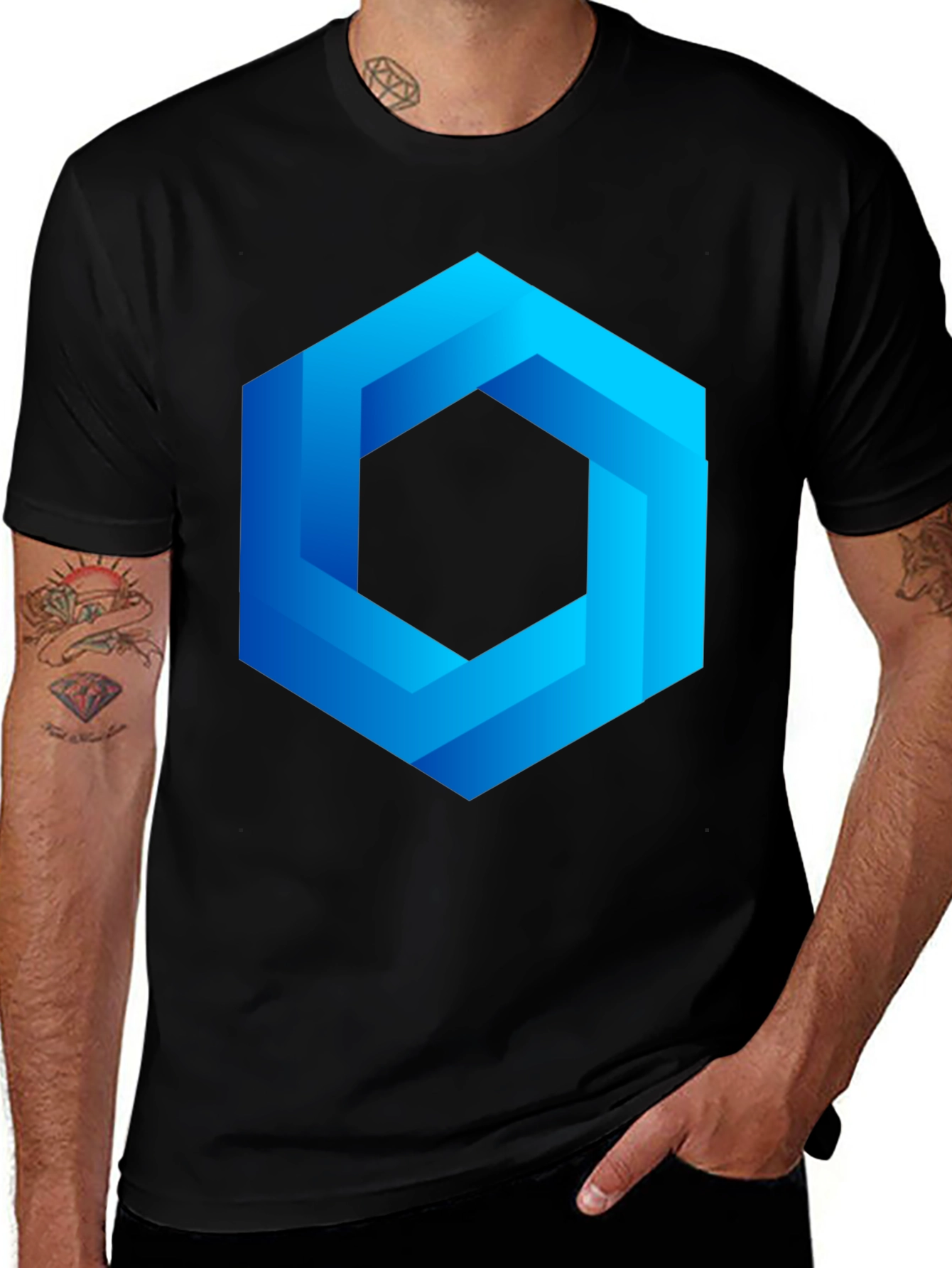 Geometric Illusion T-Shirt - Modern Design