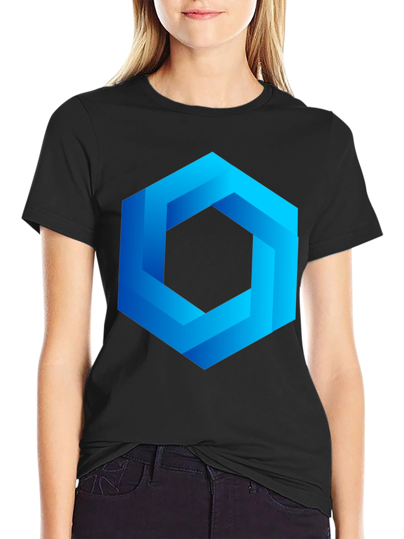 Geometric Illusion T-Shirt - Modern Design