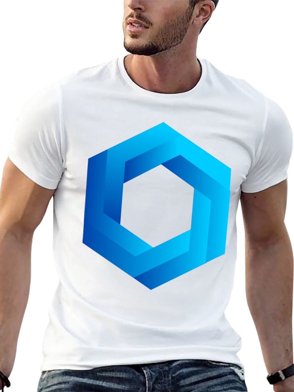 Geometric Illusion T-Shirt - Modern Design