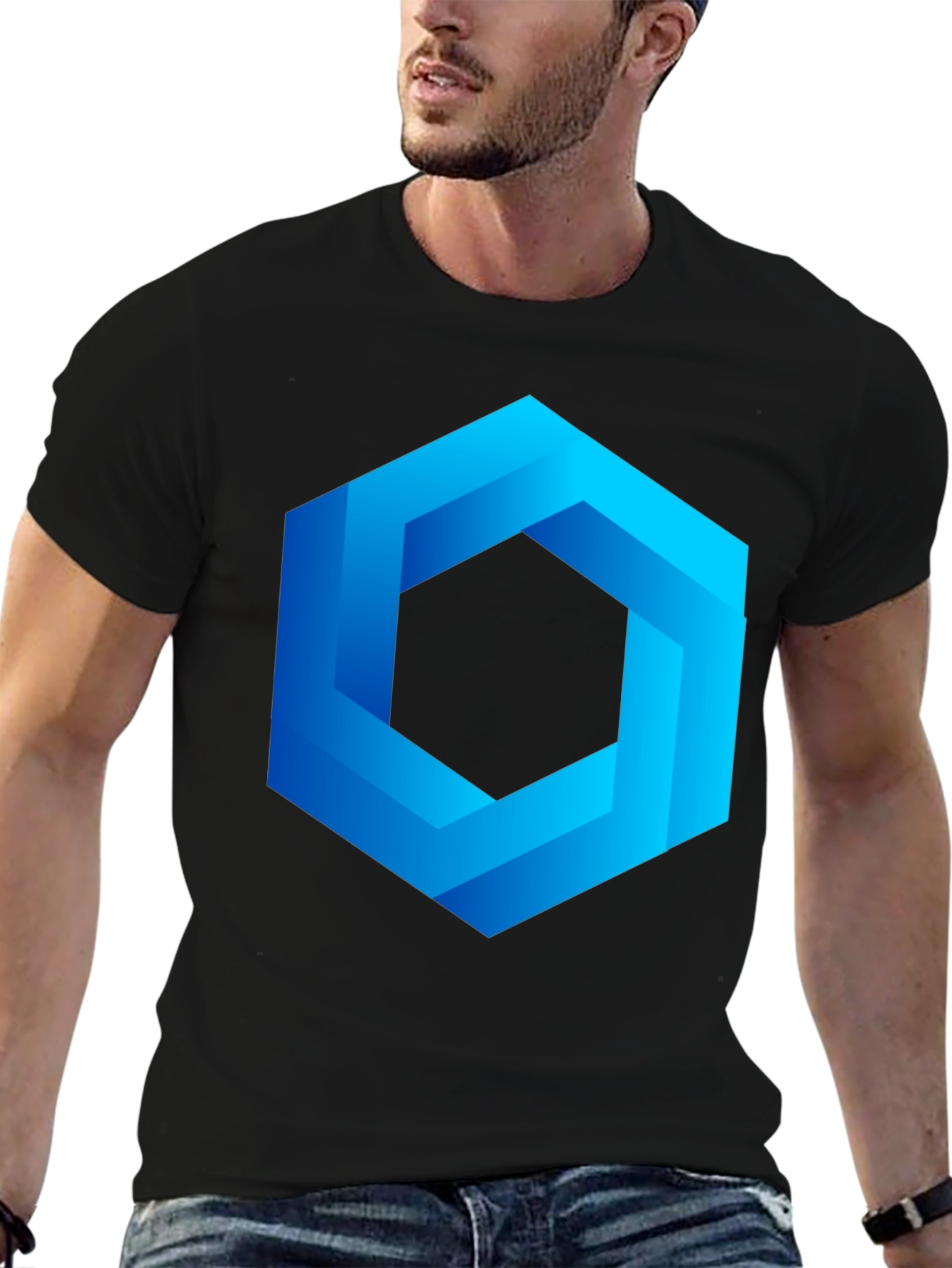 Geometric Illusion T-Shirt - Modern Design