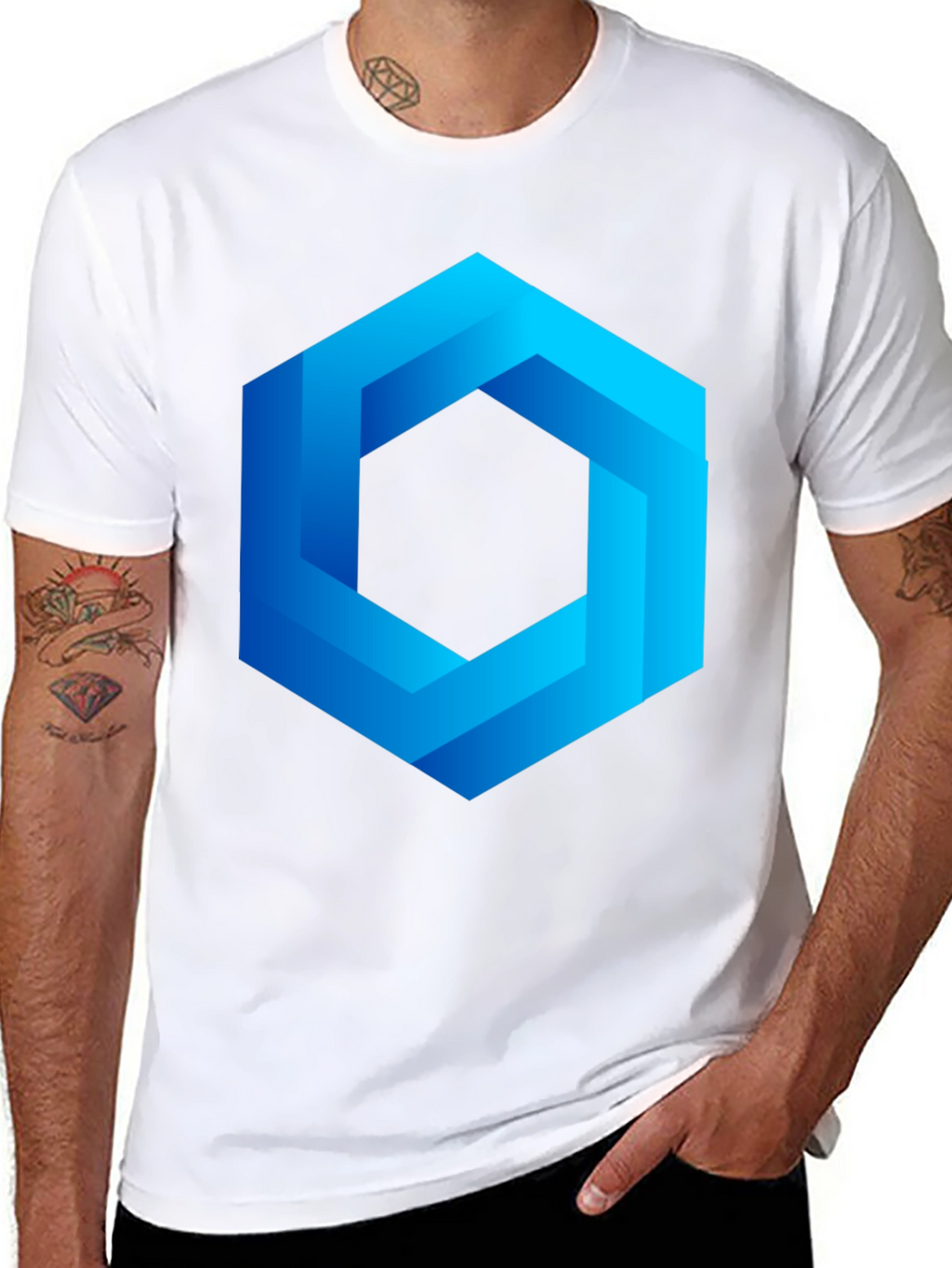 Geometric Illusion T-Shirt - Modern Design