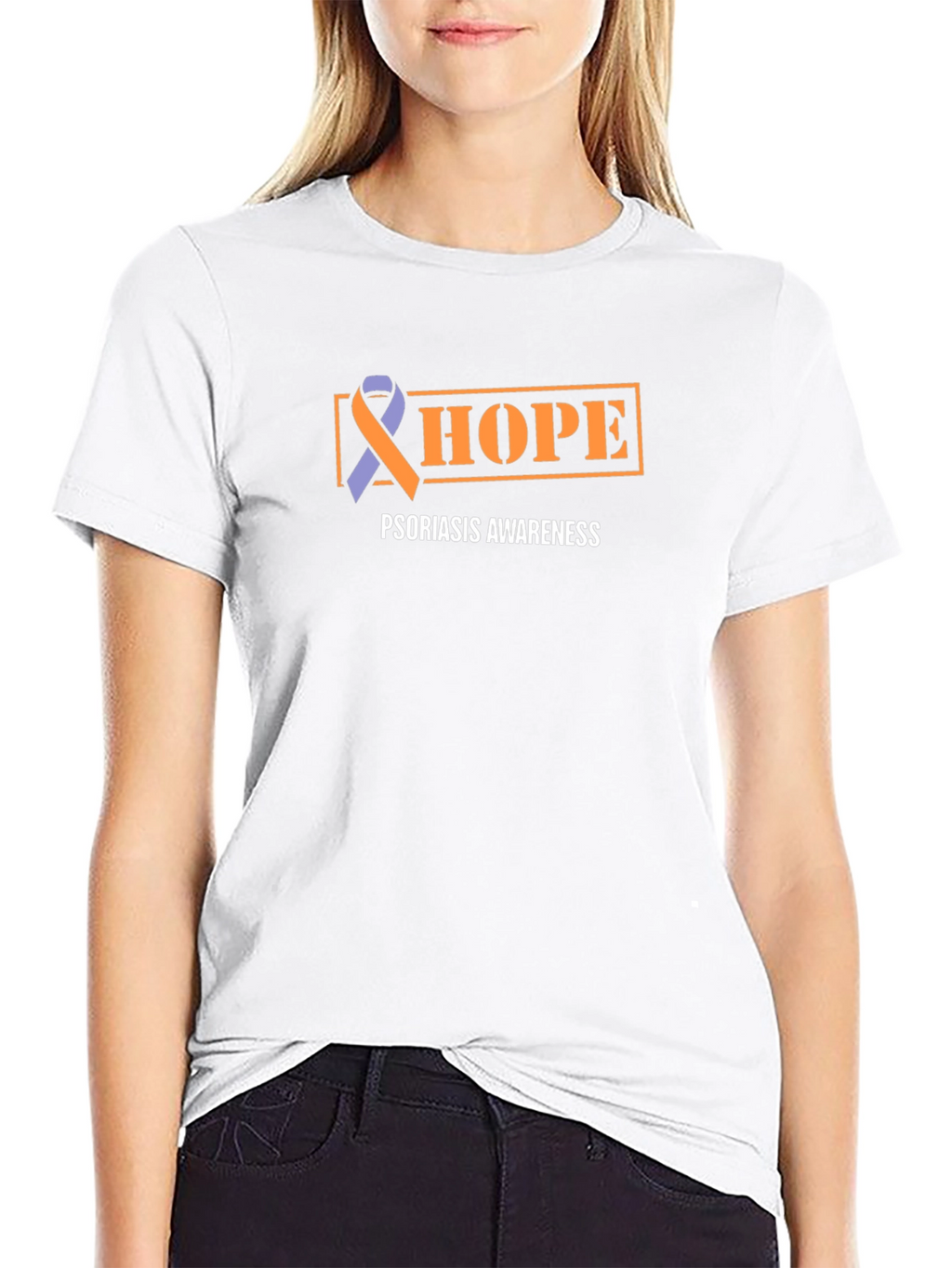 Psoriasis Awareness Hope Ribbon Graphic T-Shirt