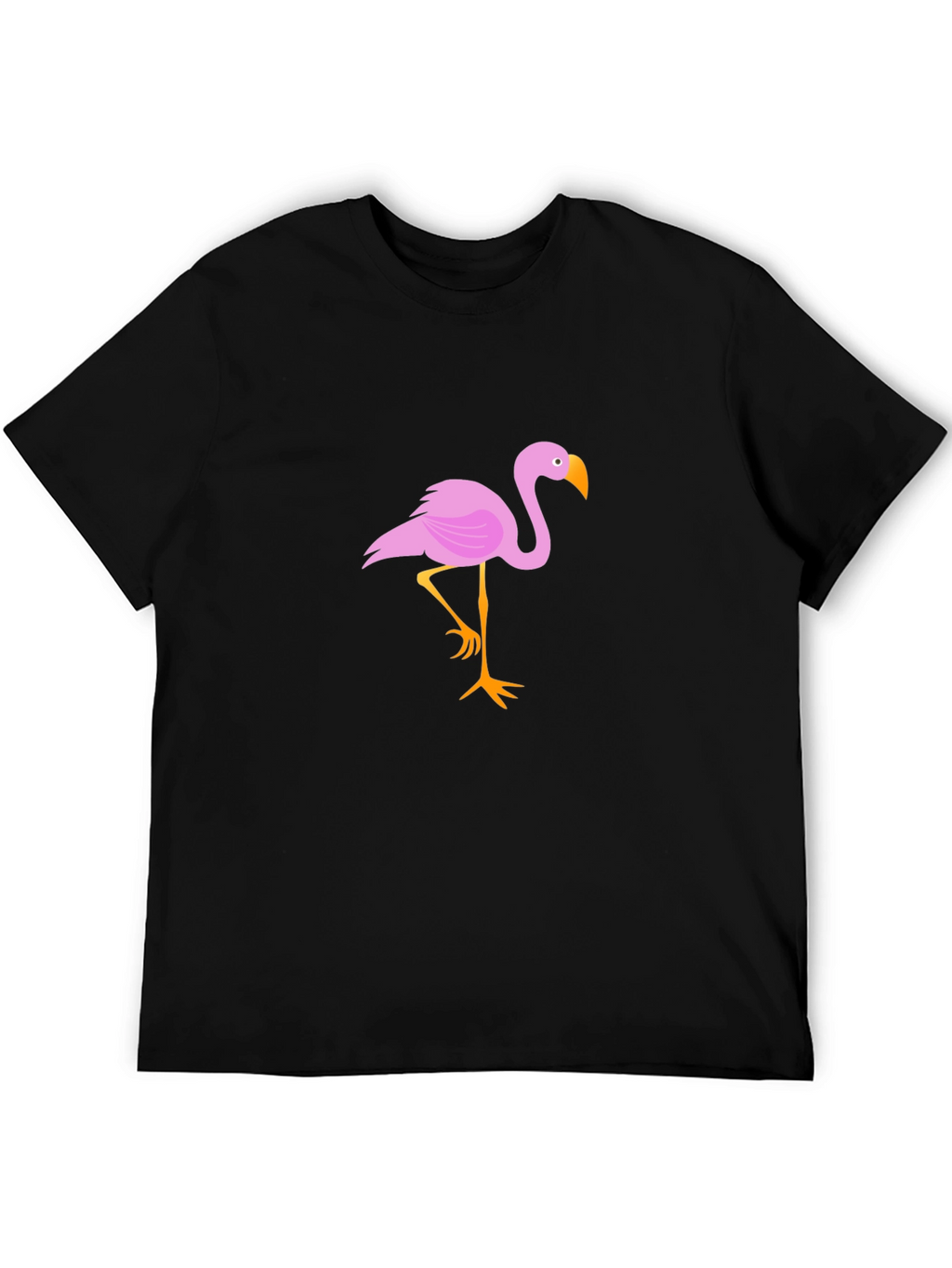 Flamingo Graphic Tee - Stylish Black Cotton T-Shirt