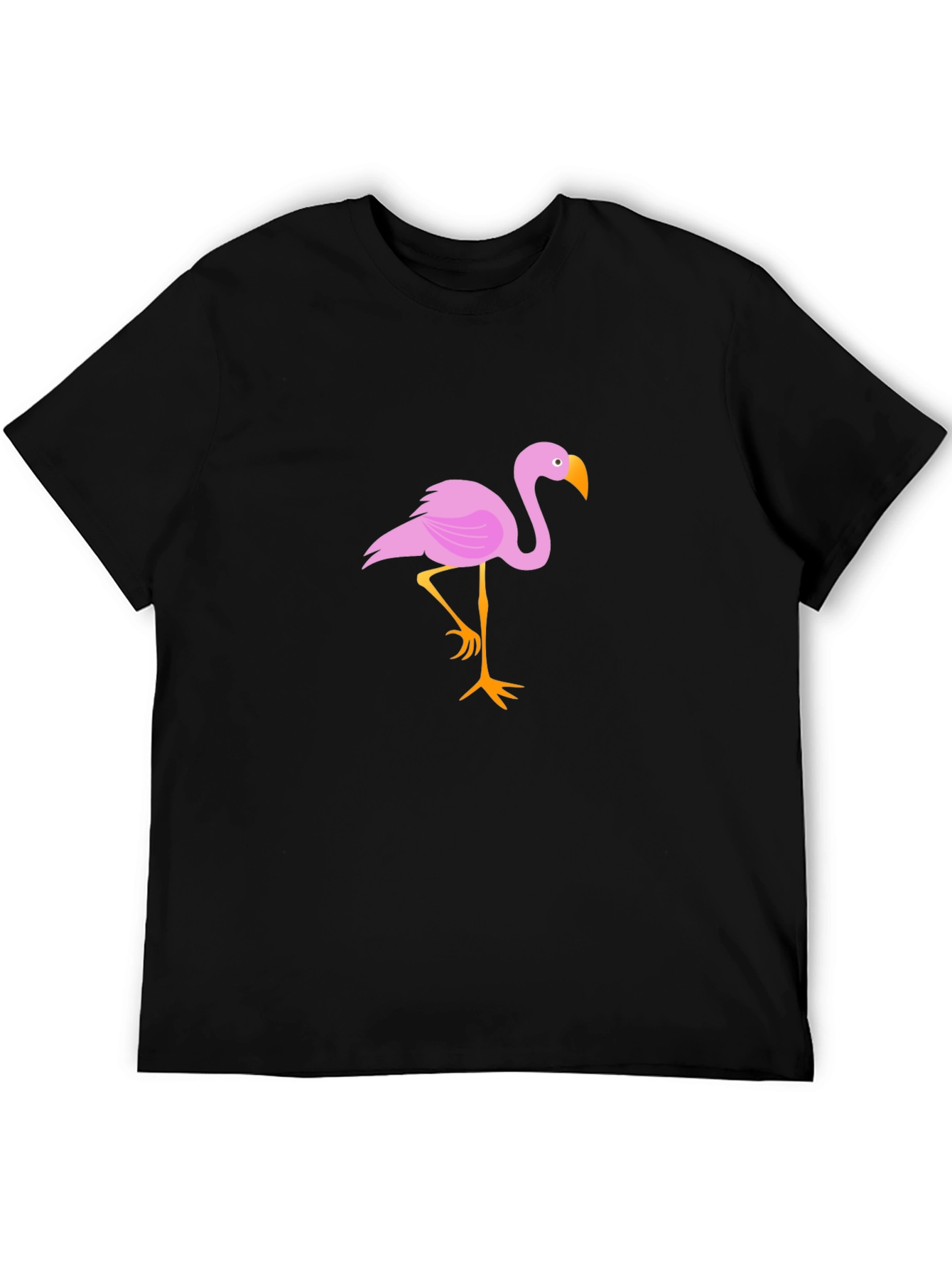 Flamingo Graphic Tee - Stylish Black Cotton T-Shirt
