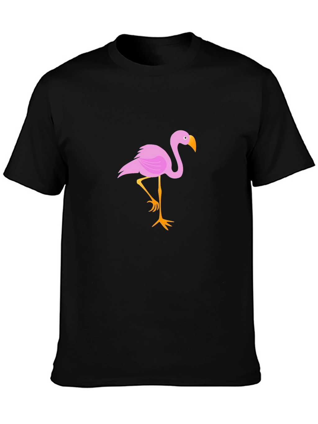 Flamingo Graphic Tee - Stylish Black Cotton T-Shirt