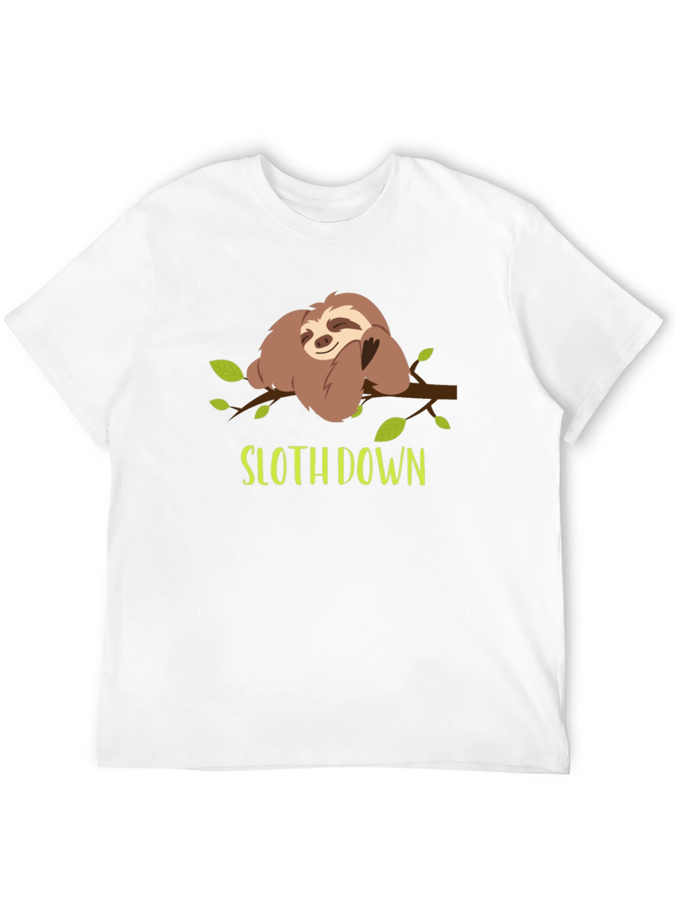 Sloth Down T-Shirt - Relaxed Fit Comfy Cotton