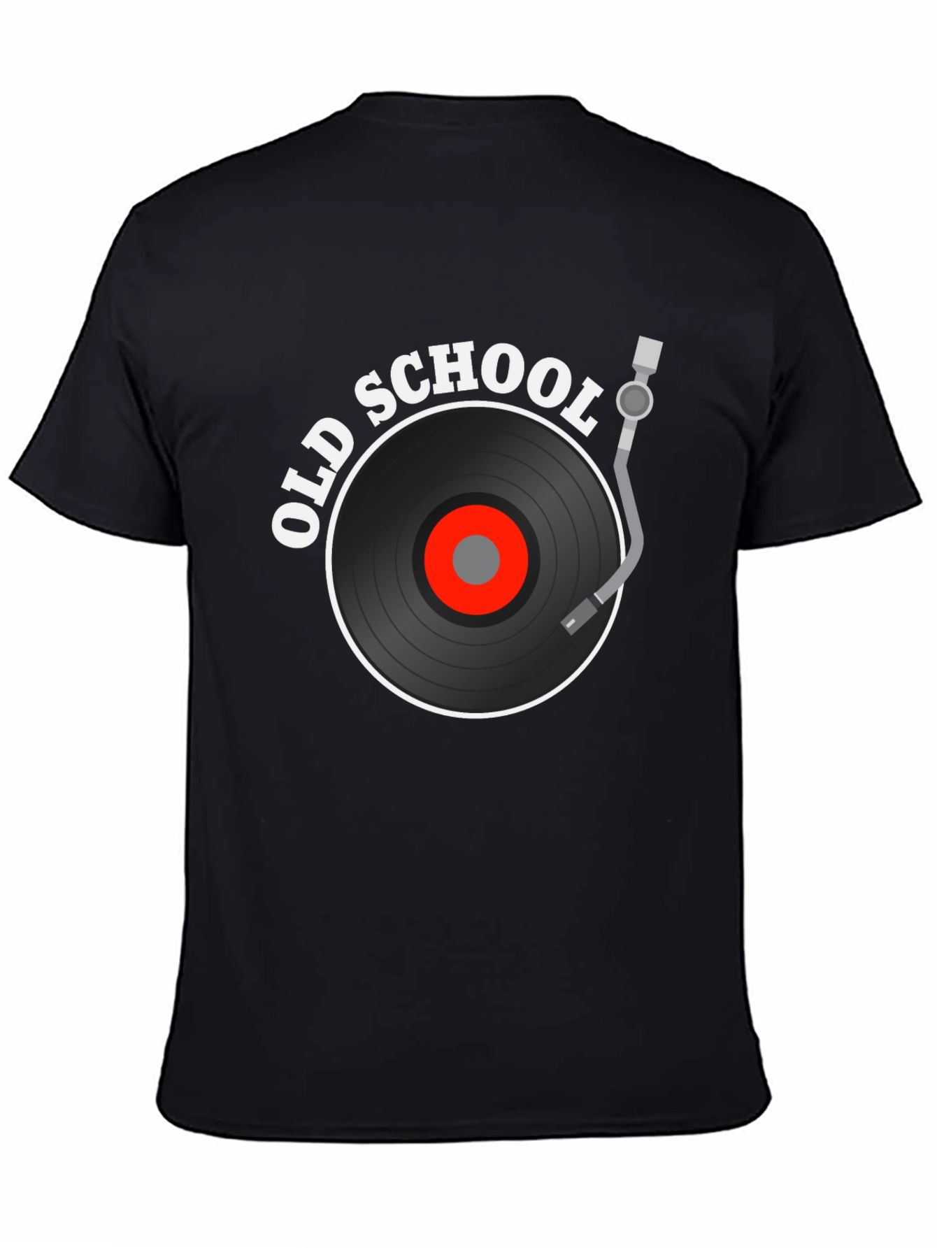 Old School Vinyl Record Black T-Shirt
