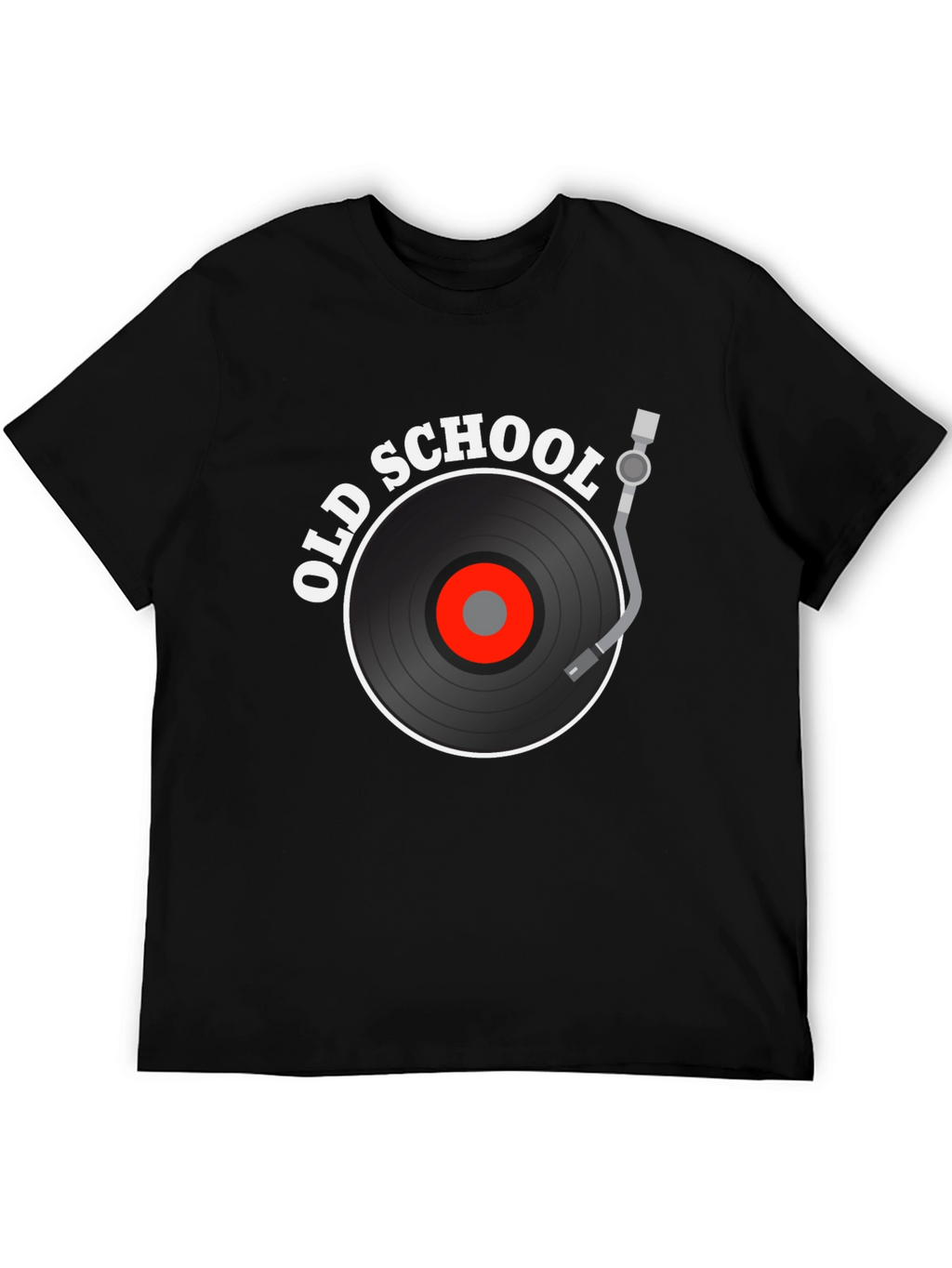 Old School Vinyl Record Black T-Shirt
