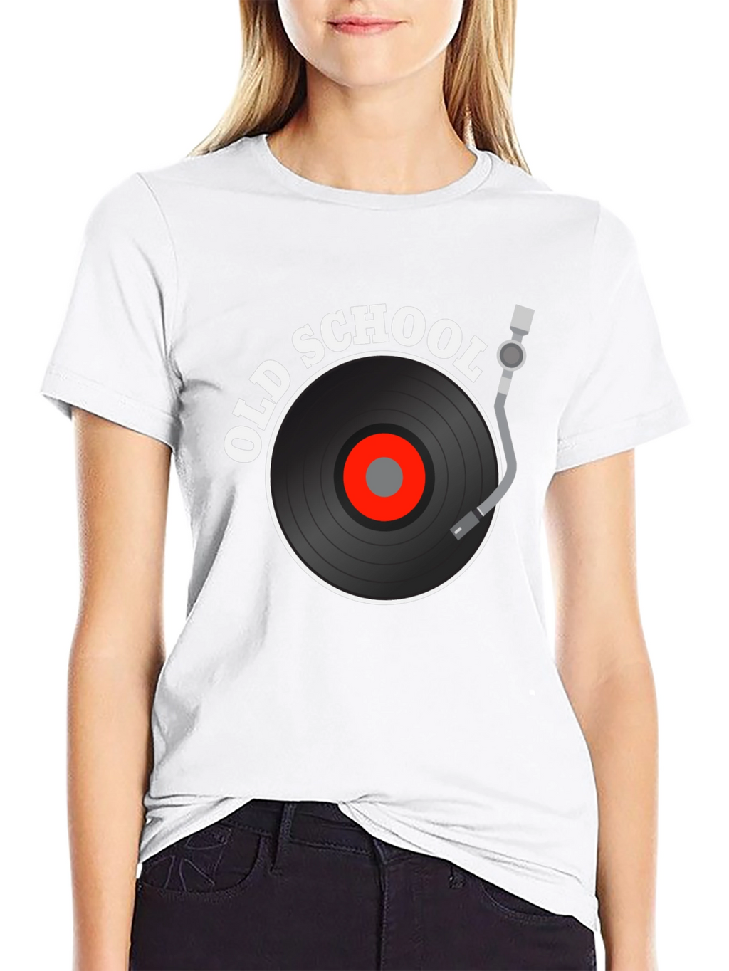 Old School Vinyl Record Black T-Shirt