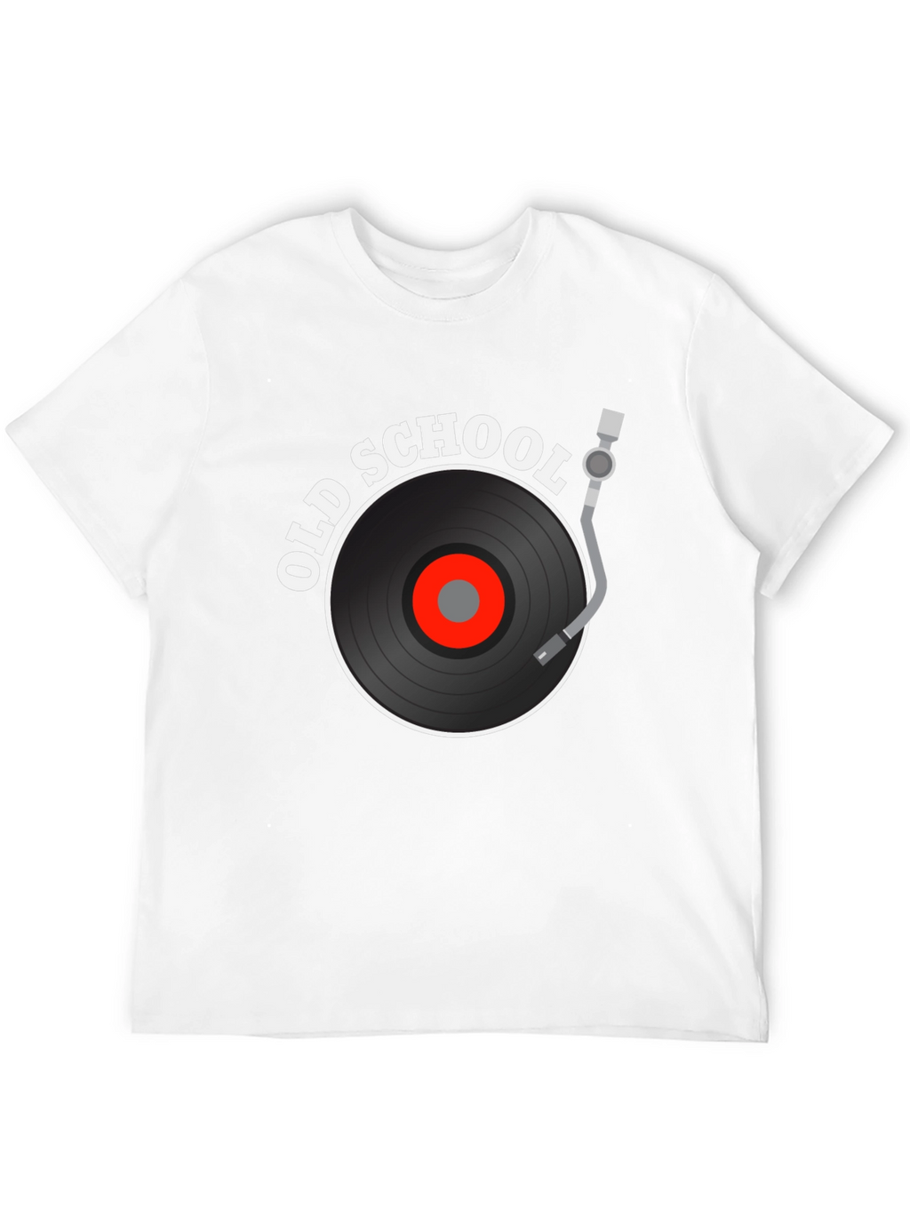 Old School Vinyl Record Black T-Shirt