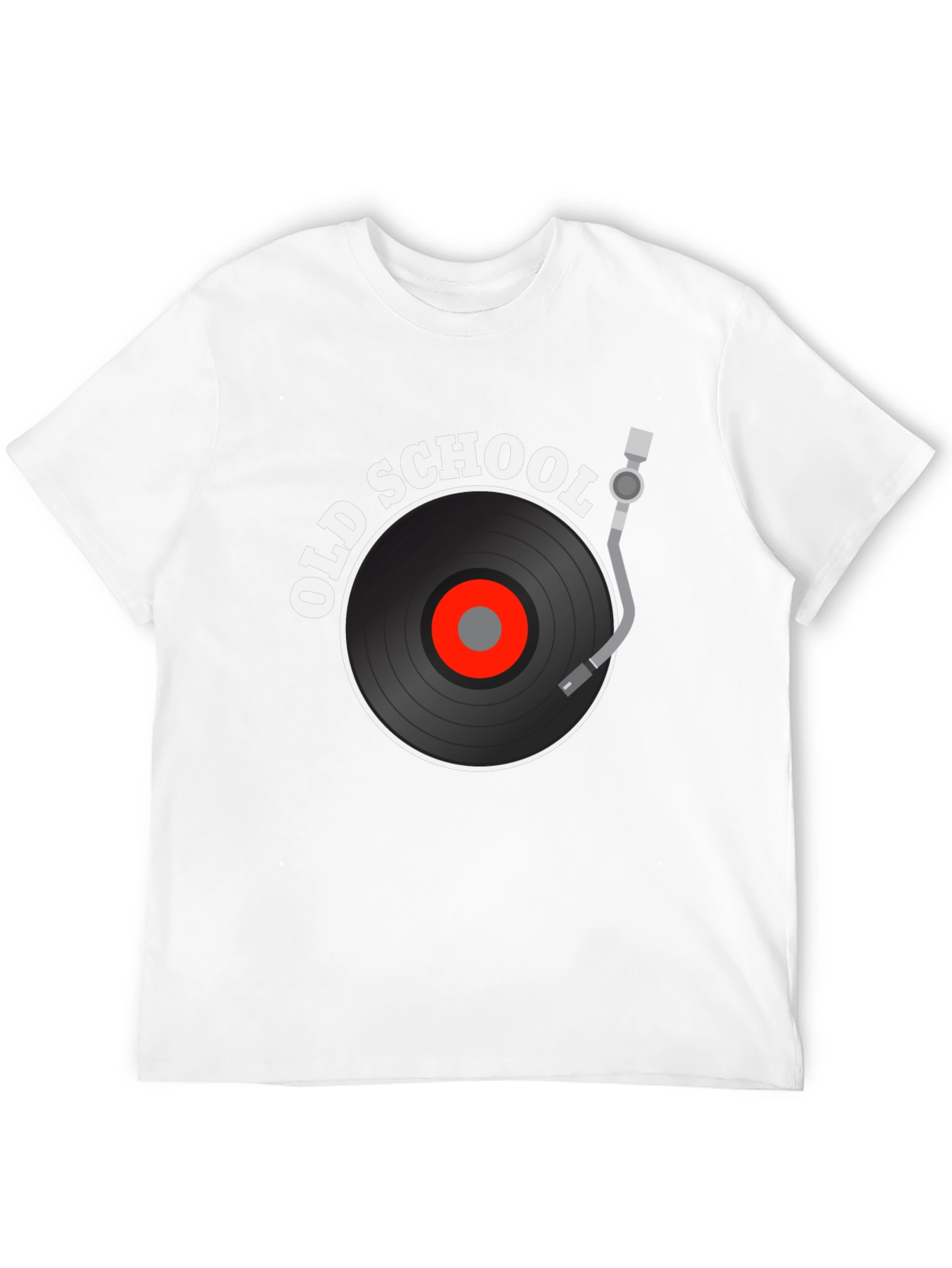 Old School Vinyl Record Black T-Shirt