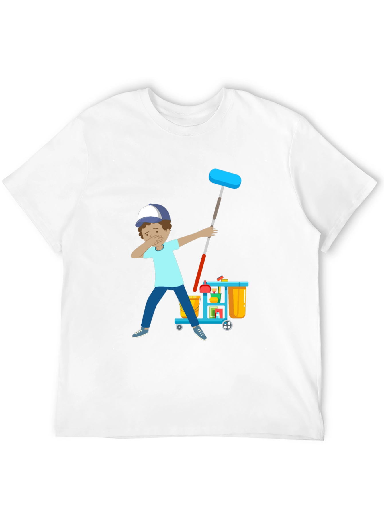 Janitor Dab T-Shirt - Cleaning Crew Funny Tee