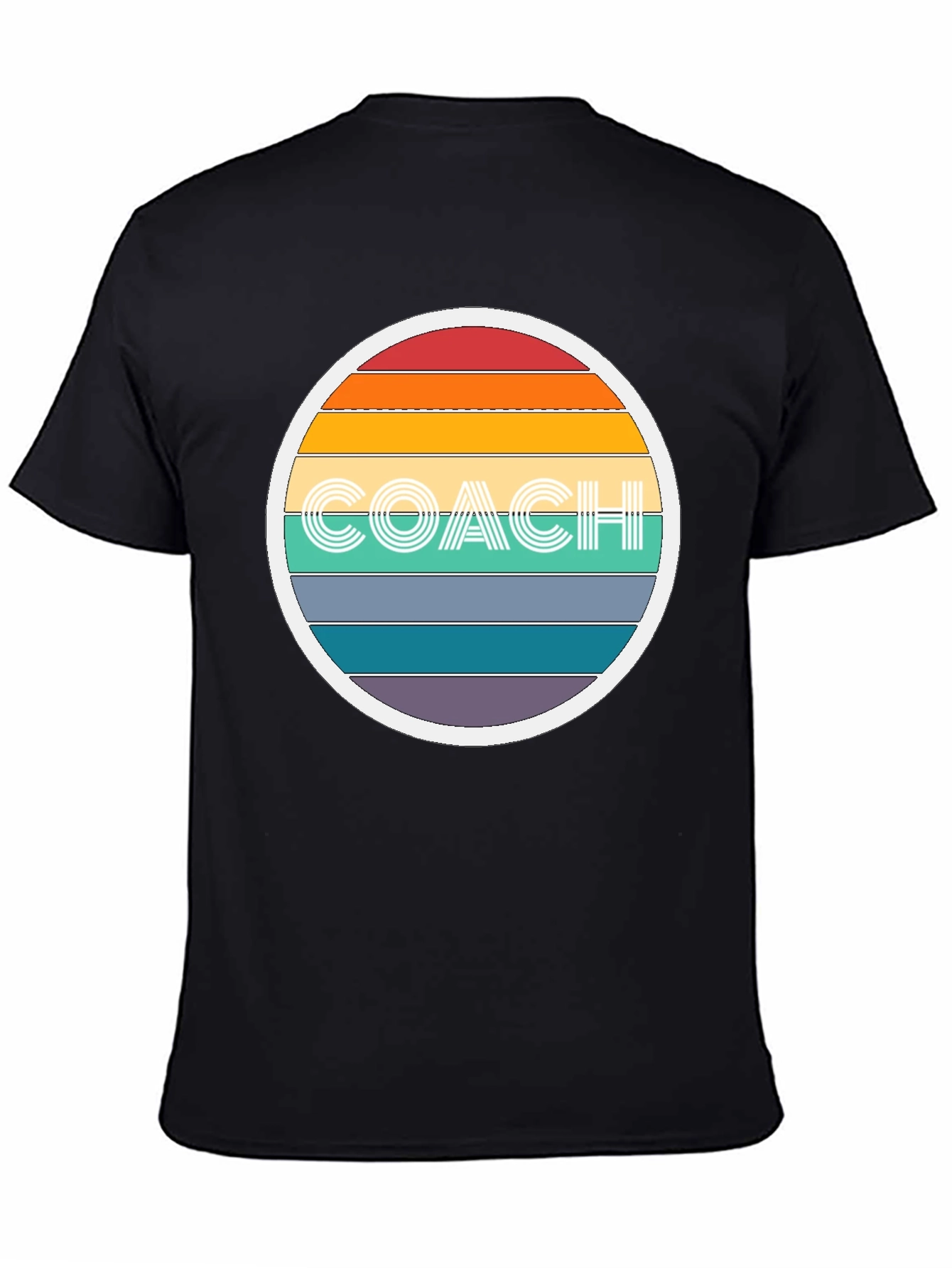 Retro Coach T-Shirt - Rainbow Design