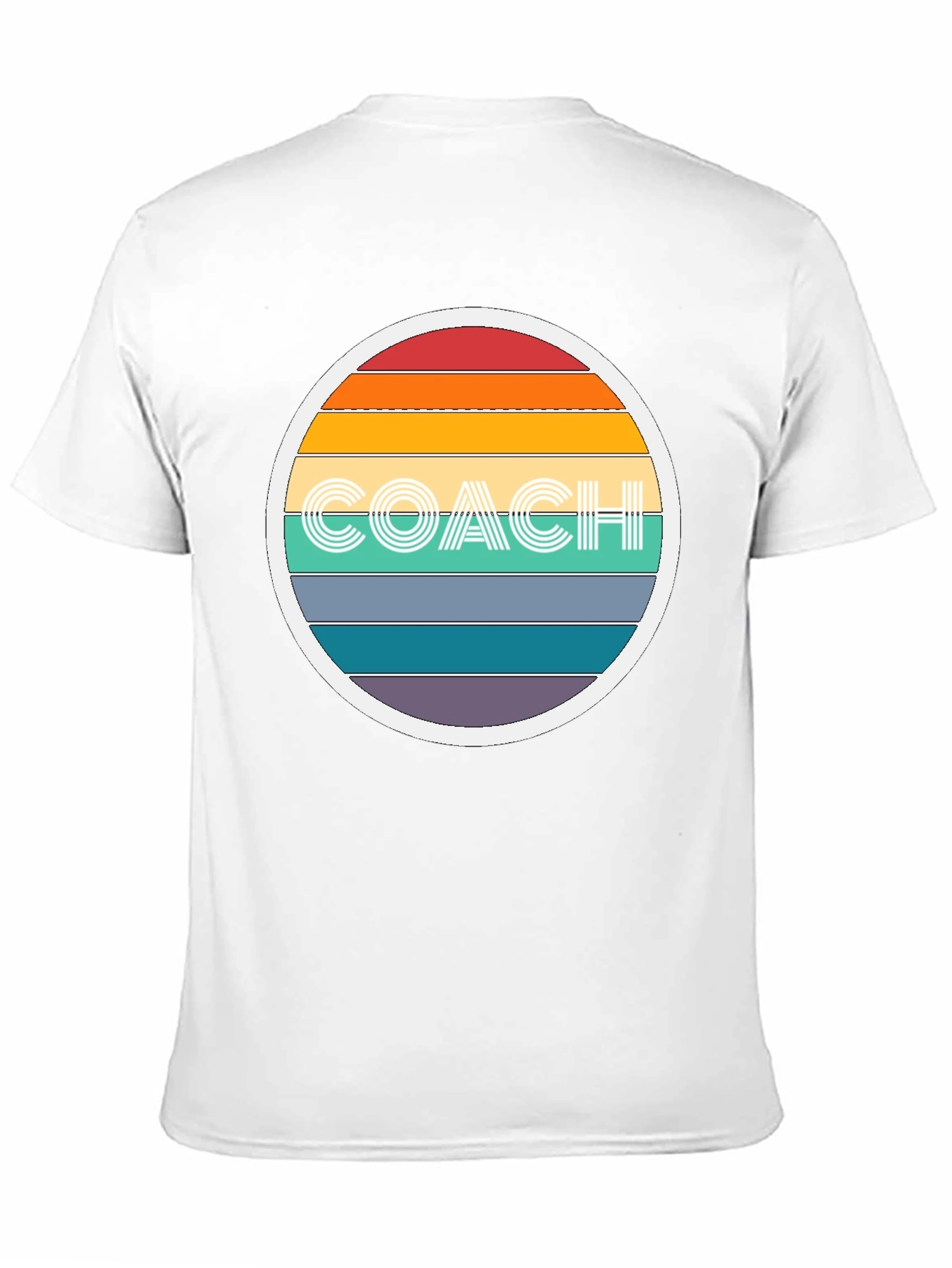 Retro Coach T-Shirt - Rainbow Design