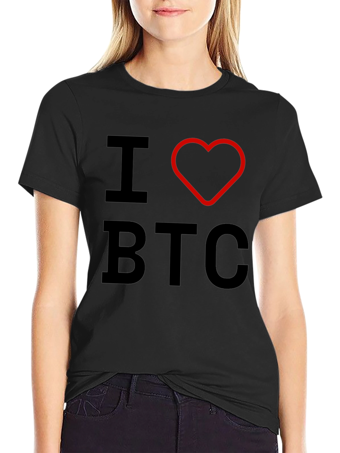 I Heart BTC Bitcoin Crypto T-Shirt