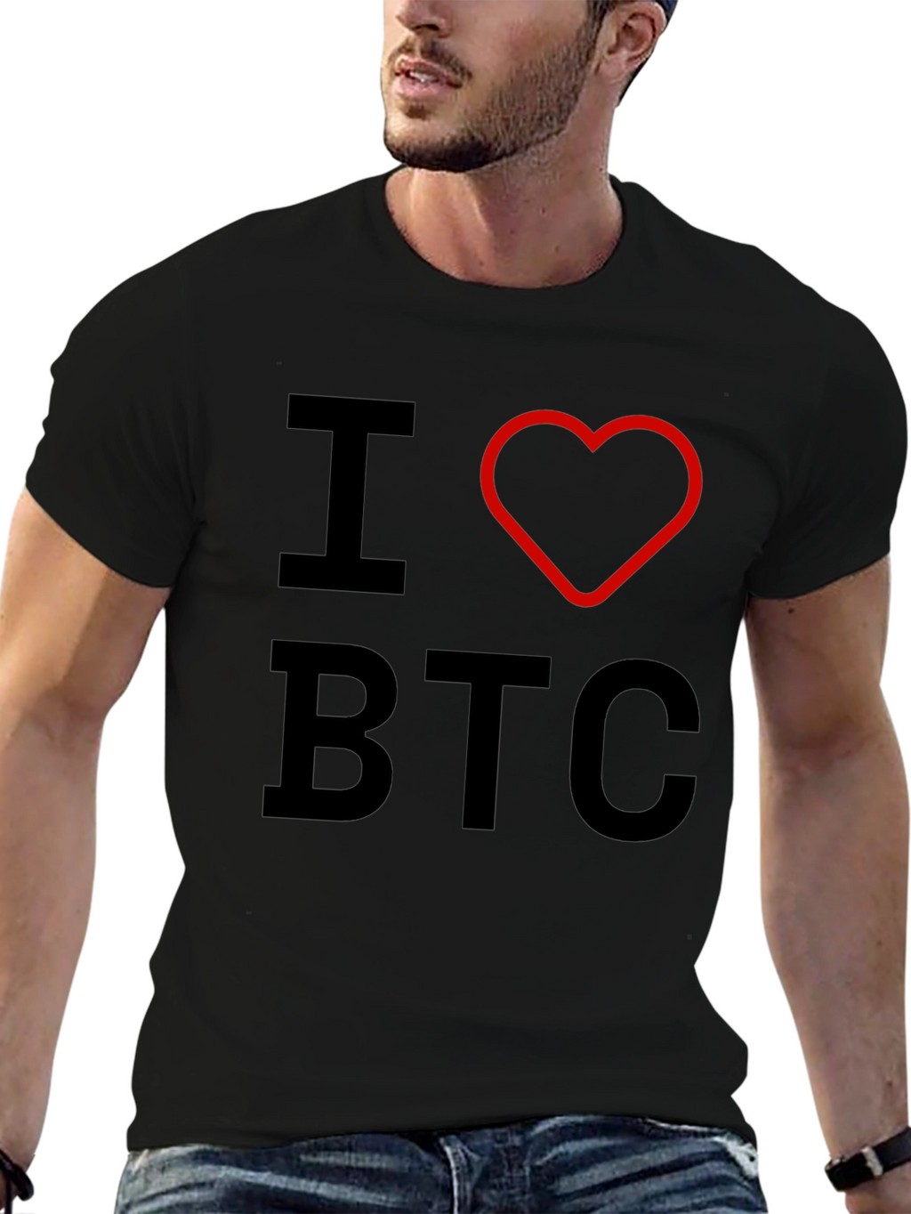 I Heart BTC Bitcoin Crypto T-Shirt