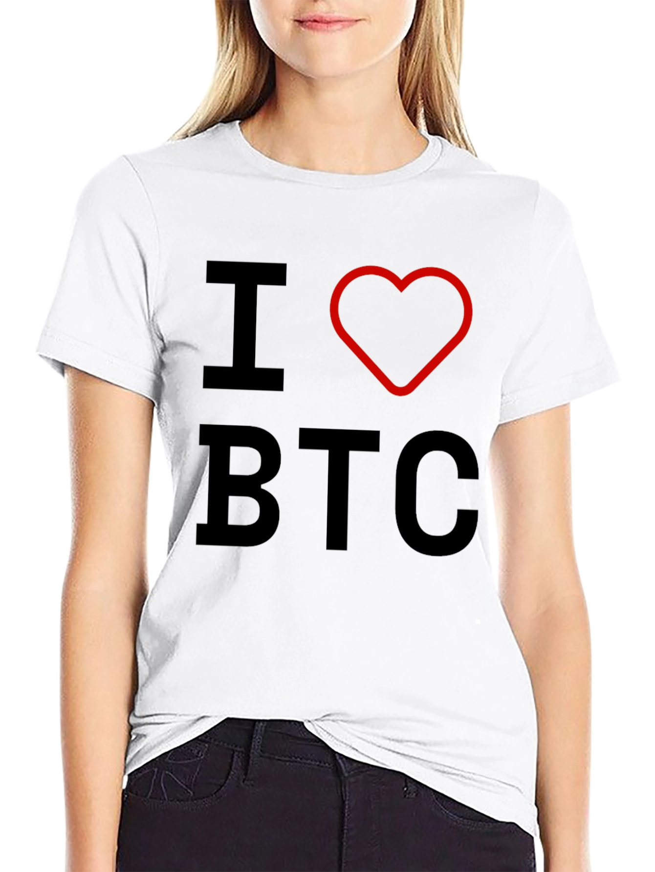 I Heart BTC Bitcoin Crypto T-Shirt