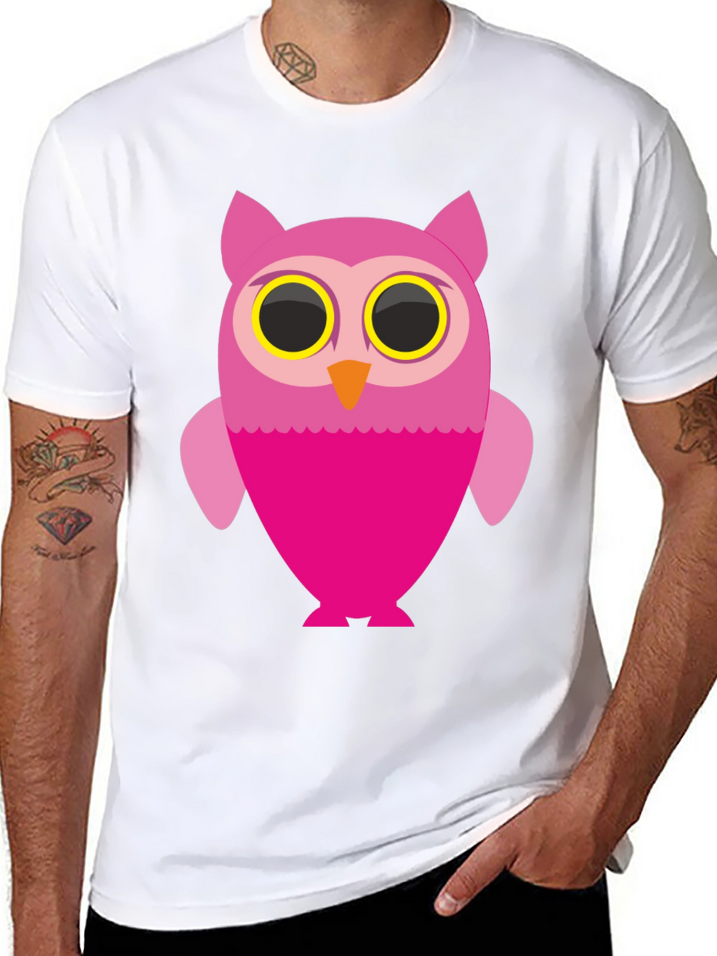 Owl Graphic Black T-Shirt